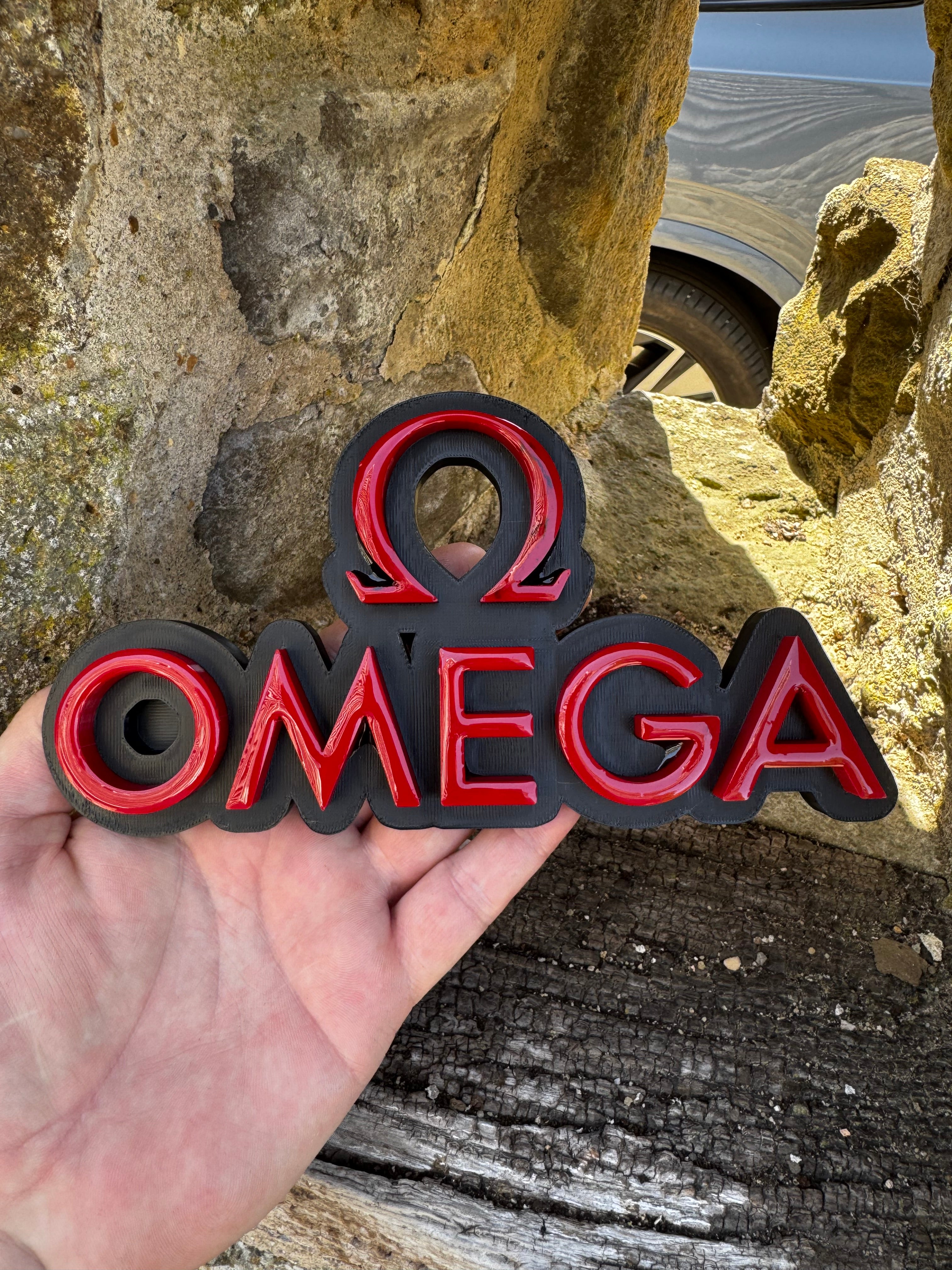 Omega 3D Logo Wall Sign – Luxury Watch Display Plaque