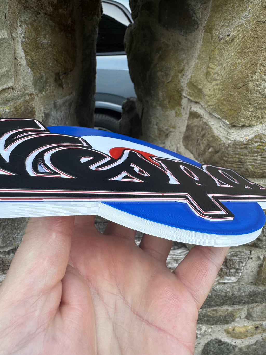 Vespa 3D Wall Sign – Retro Scooter Garage Plaque