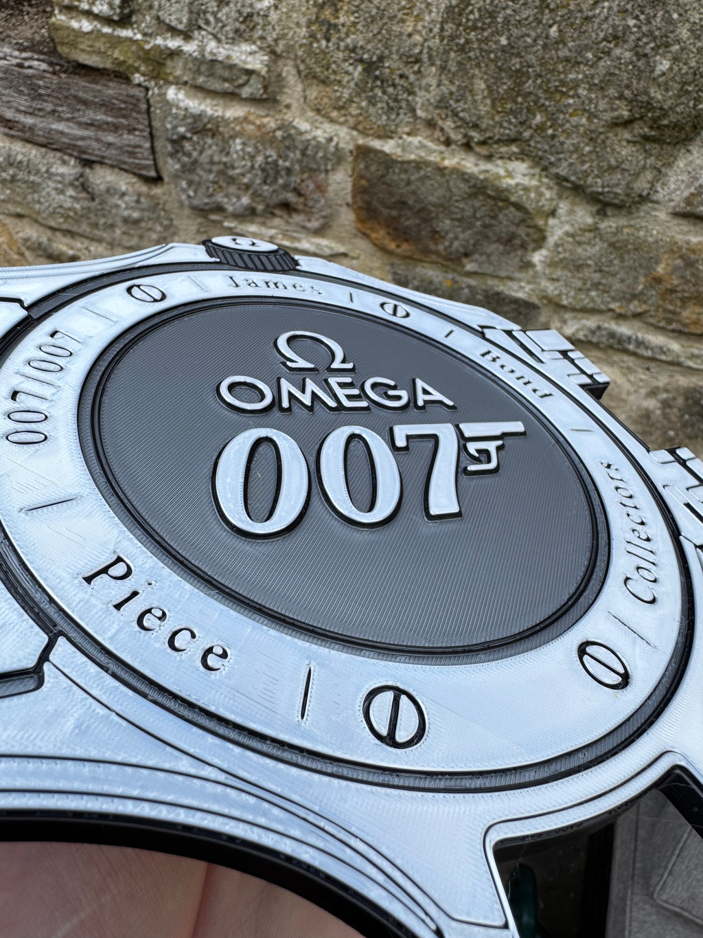 Personalised James Bond 007 Omega Watch Back Style 3D Printed Wall Plaque
