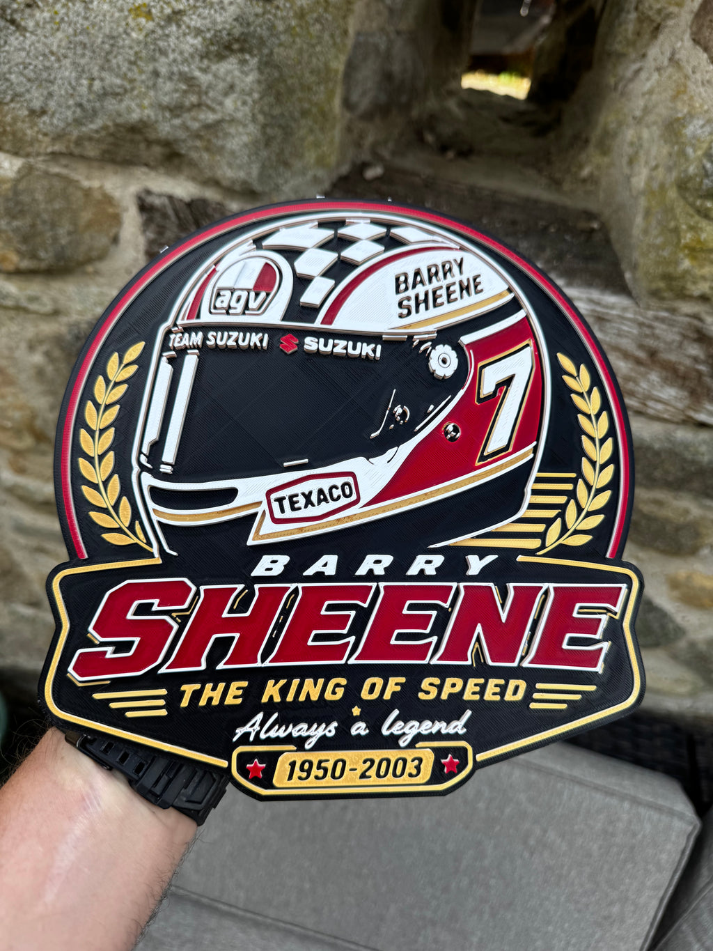 Barry Sheene – The King of Speed 3D Wall Plaque