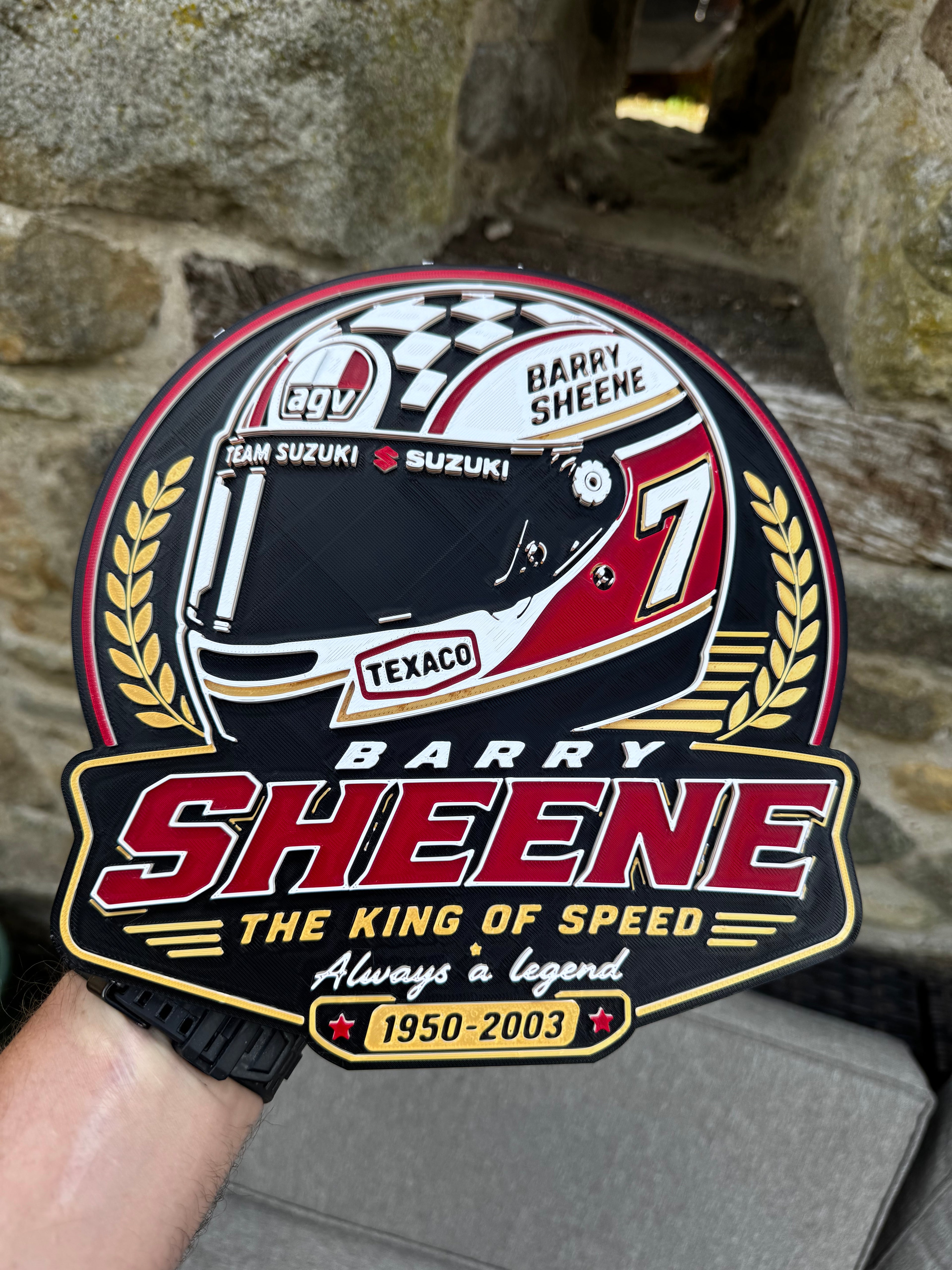 Barry Sheene – The King of Speed 3D Wall Plaque