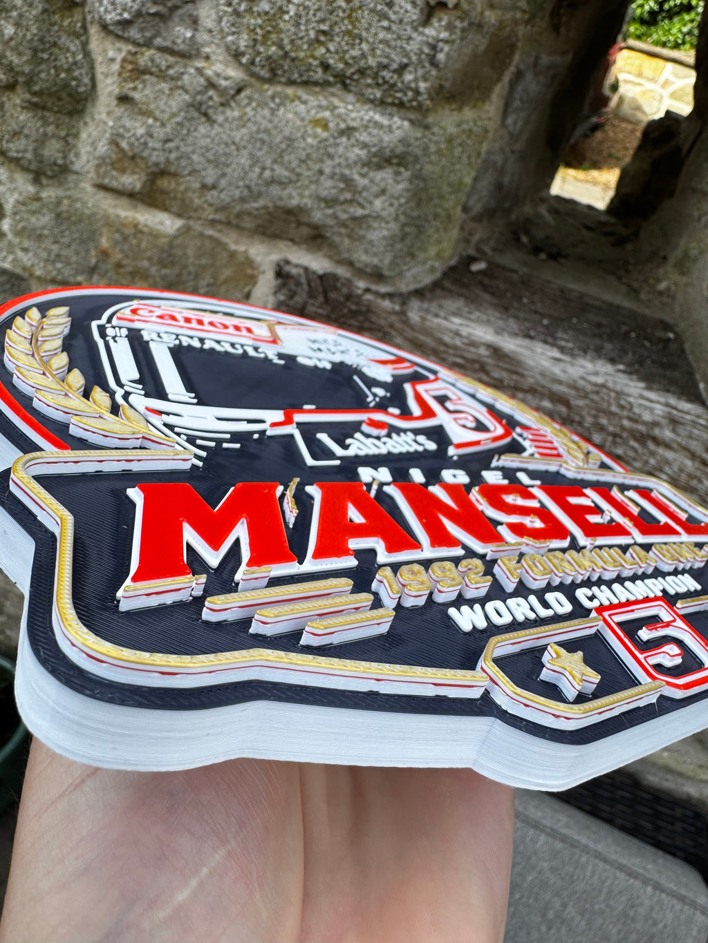 Nigel Mansell 1992 F1 World Champion 3D Wall Plaque