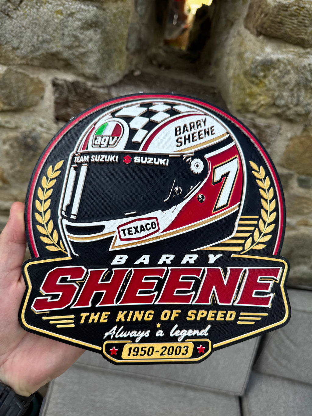 Barry Sheene – The King of Speed 3D Wall Plaque