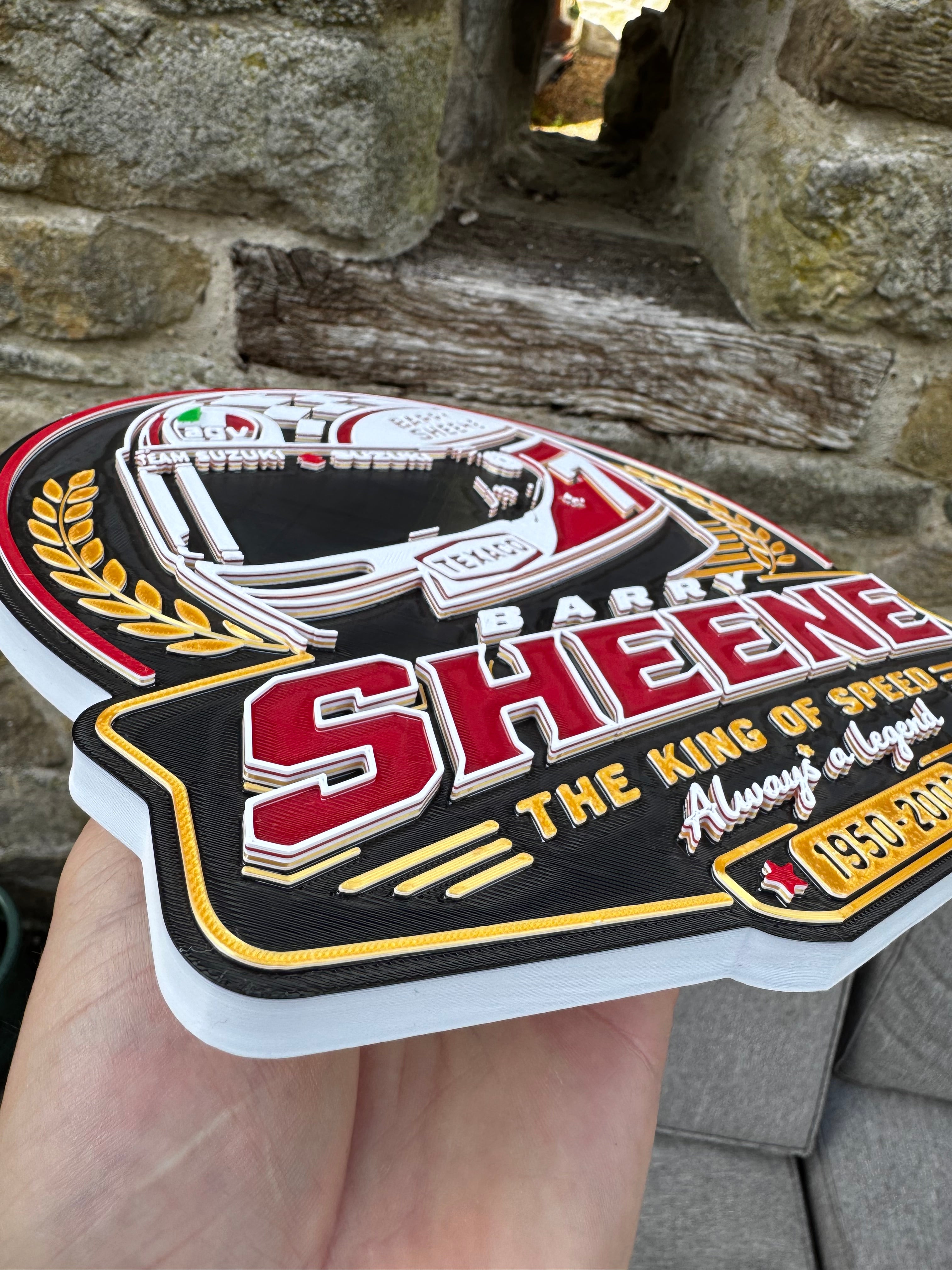 Barry Sheene – The King of Speed 3D Wall Plaque