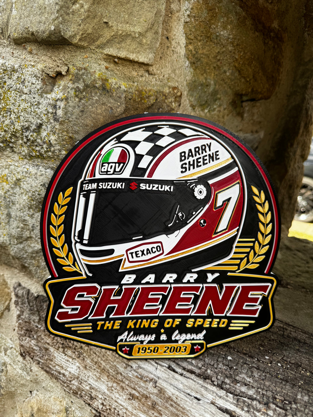 Barry Sheene – The King of Speed 3D Wall Plaque