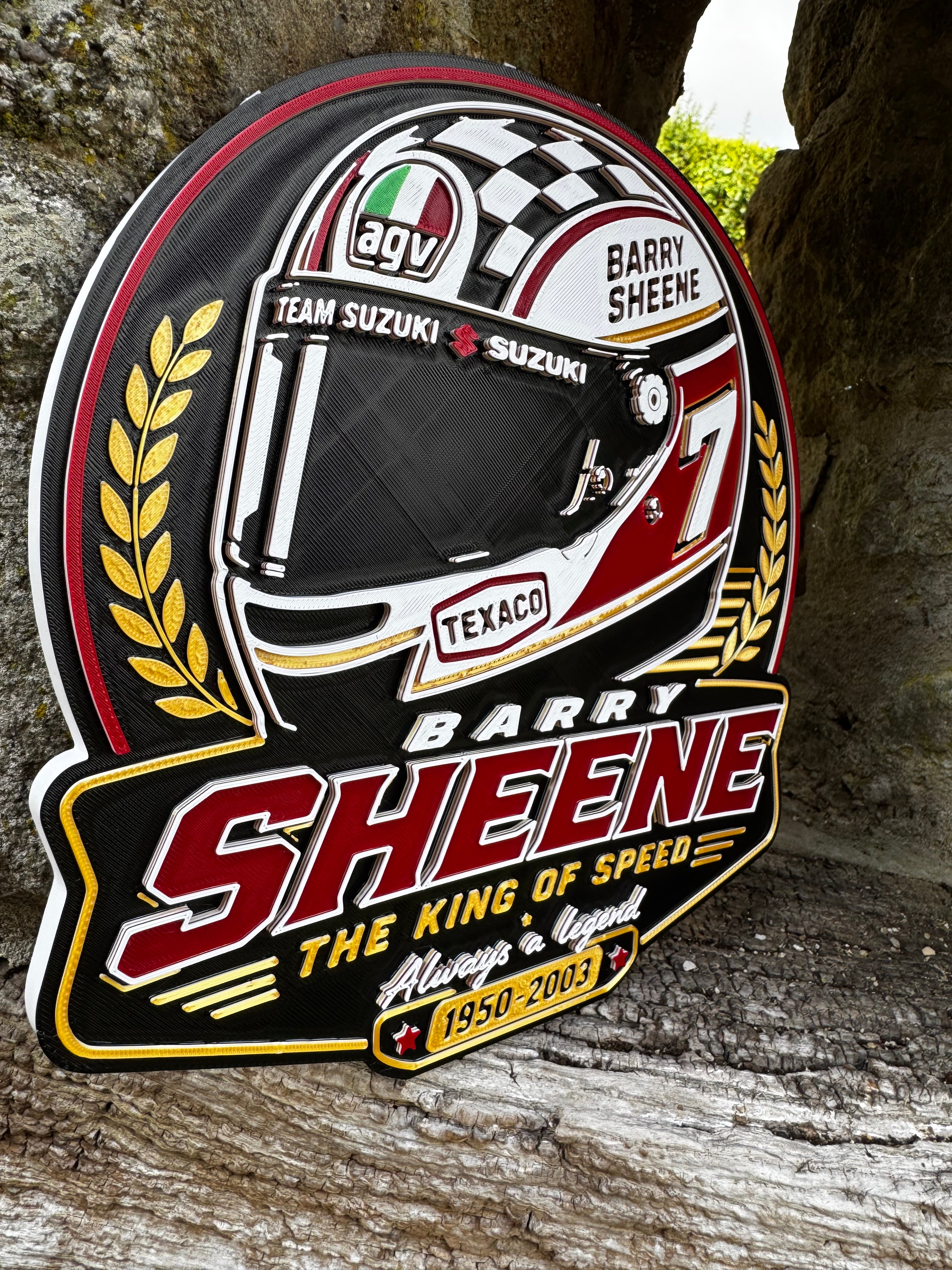 Barry Sheene – The King of Speed 3D Wall Plaque