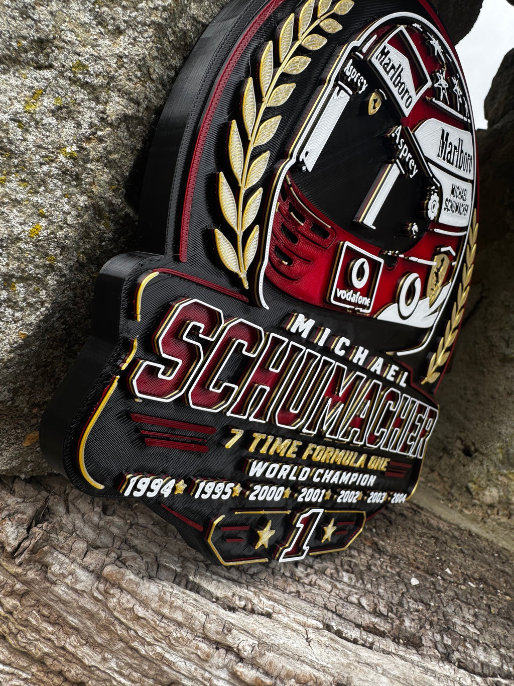 Michael Schumacher 7-Time F1 World Champion 3D Wall Plaque