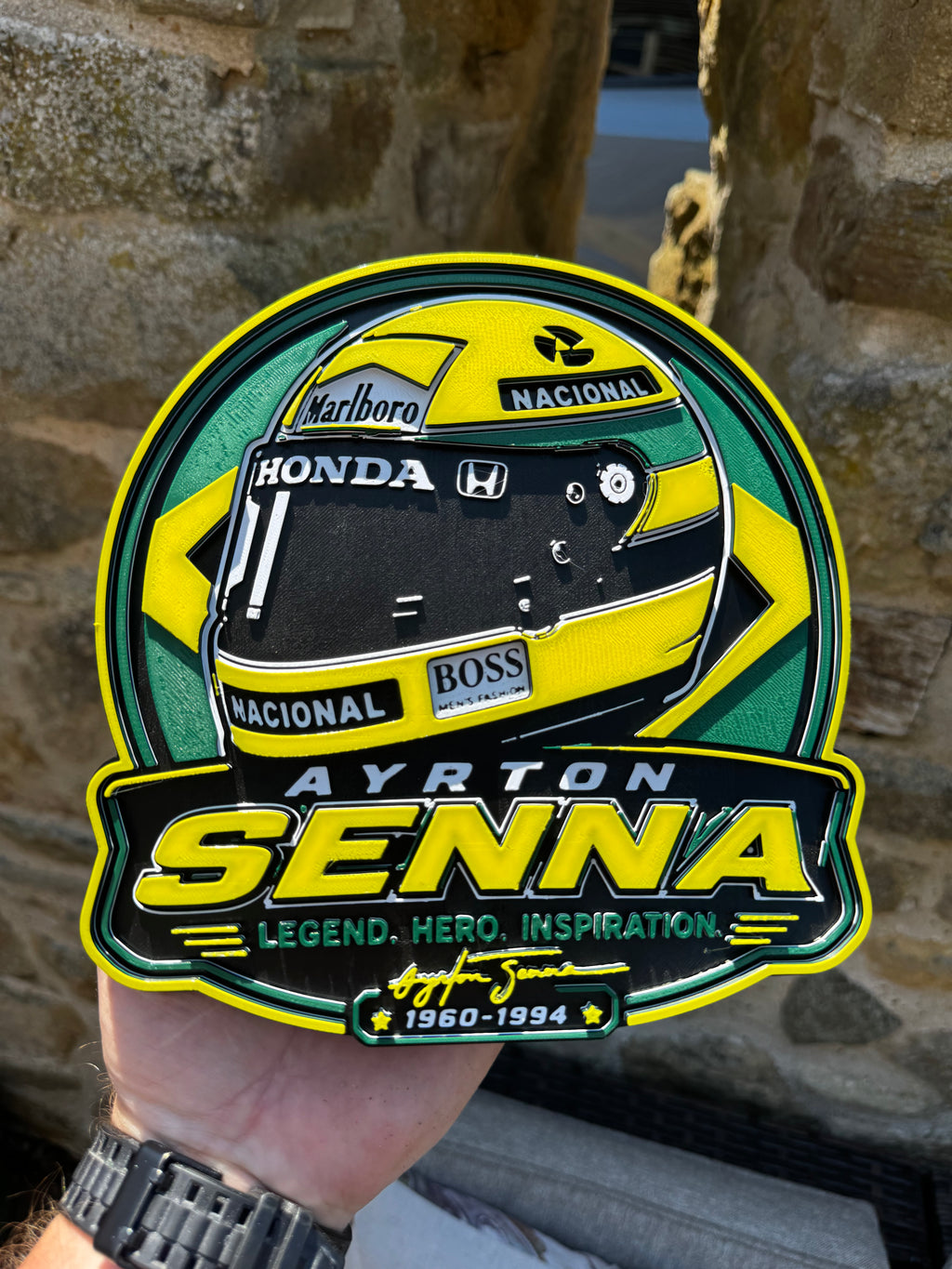 Ayrton Senna F1 3D Wall Plaque