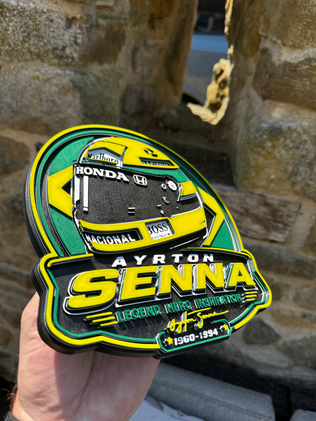 Ayrton Senna F1 3D Wall Plaque