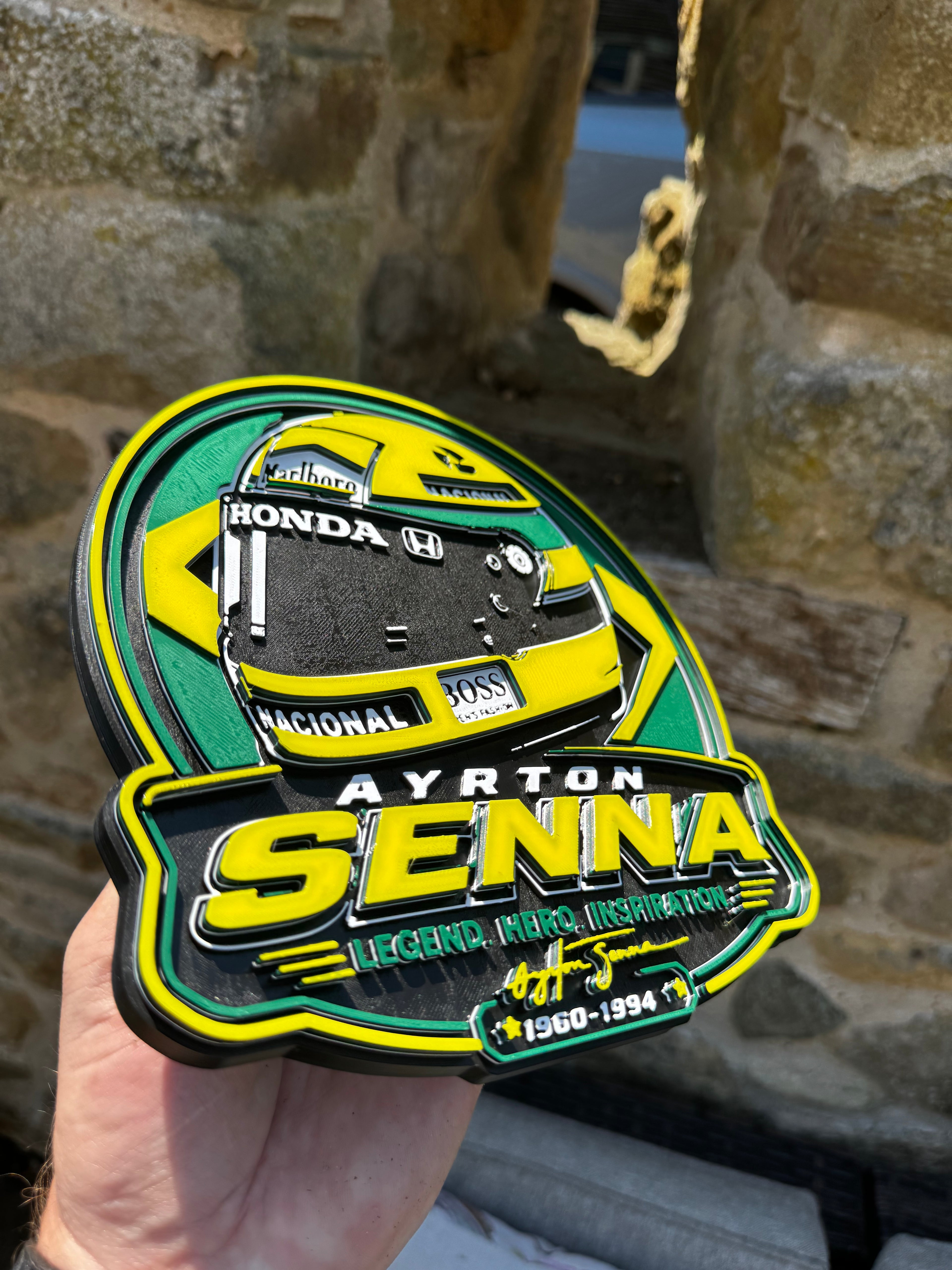 Ayrton Senna F1 3D Wall Plaque
