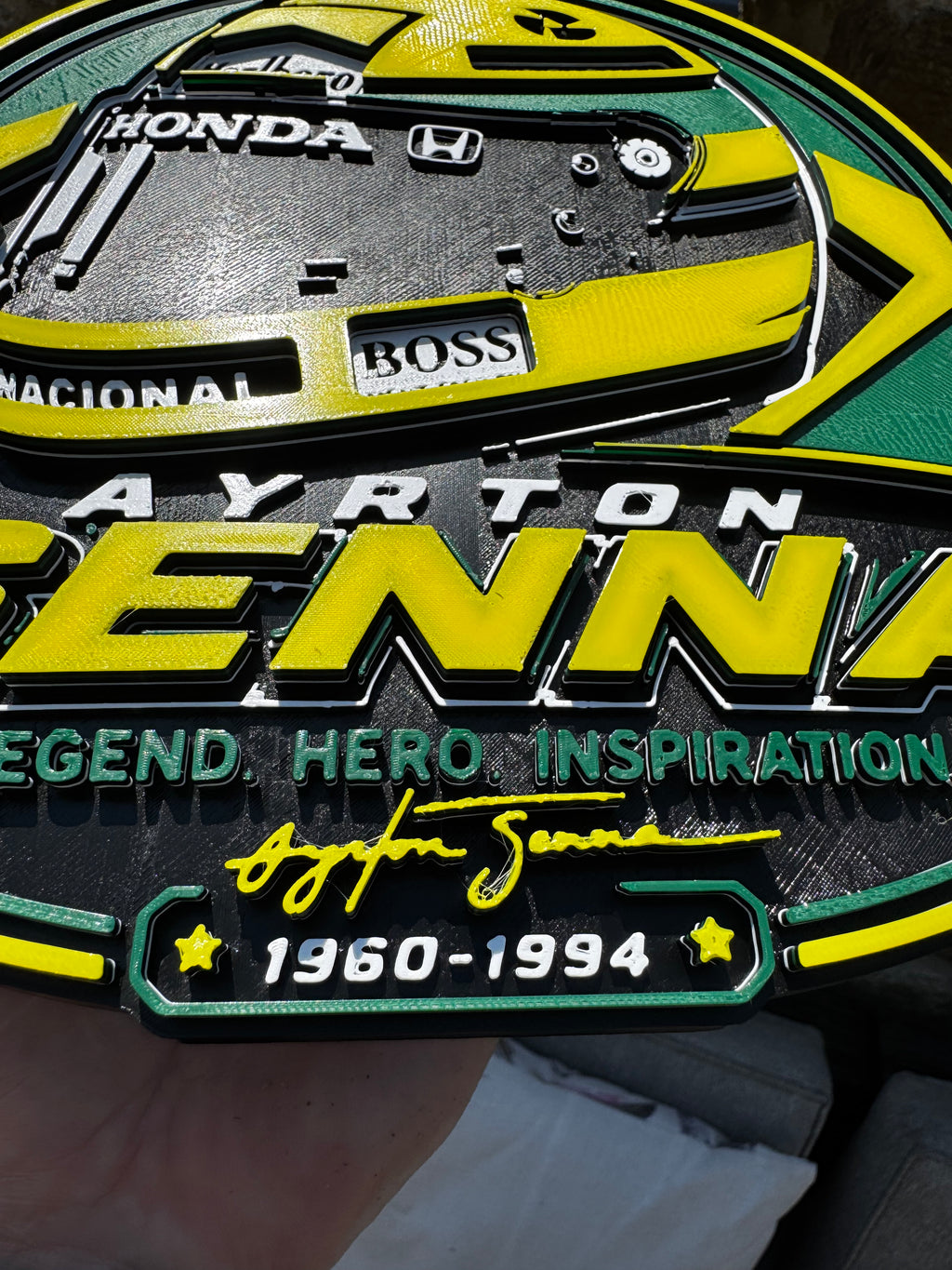 Ayrton Senna F1 3D Wall Plaque