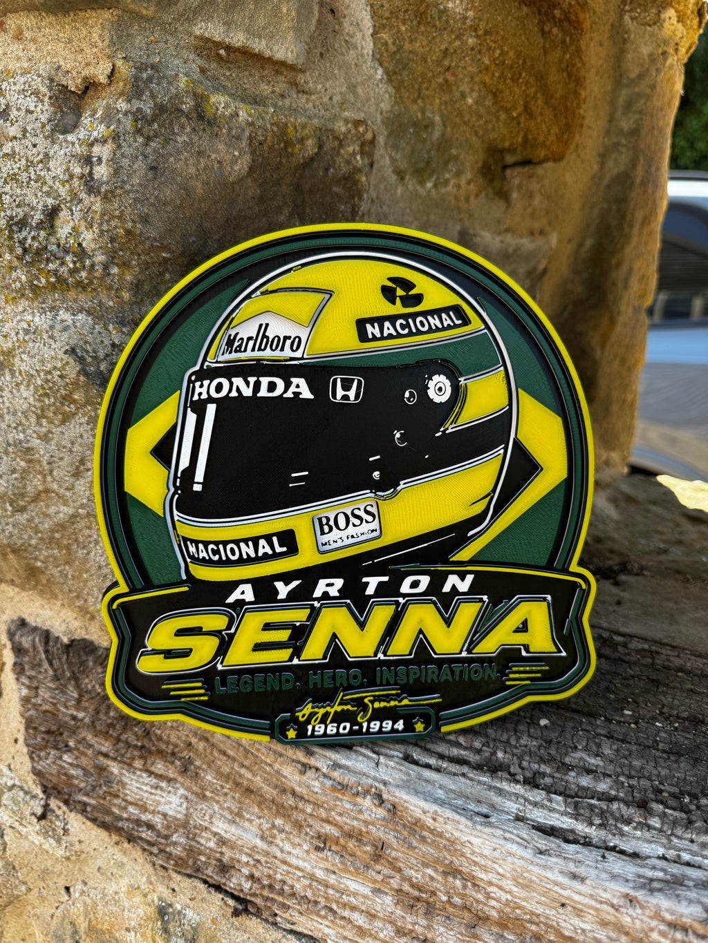 Ayrton Senna F1 3D Wall Plaque