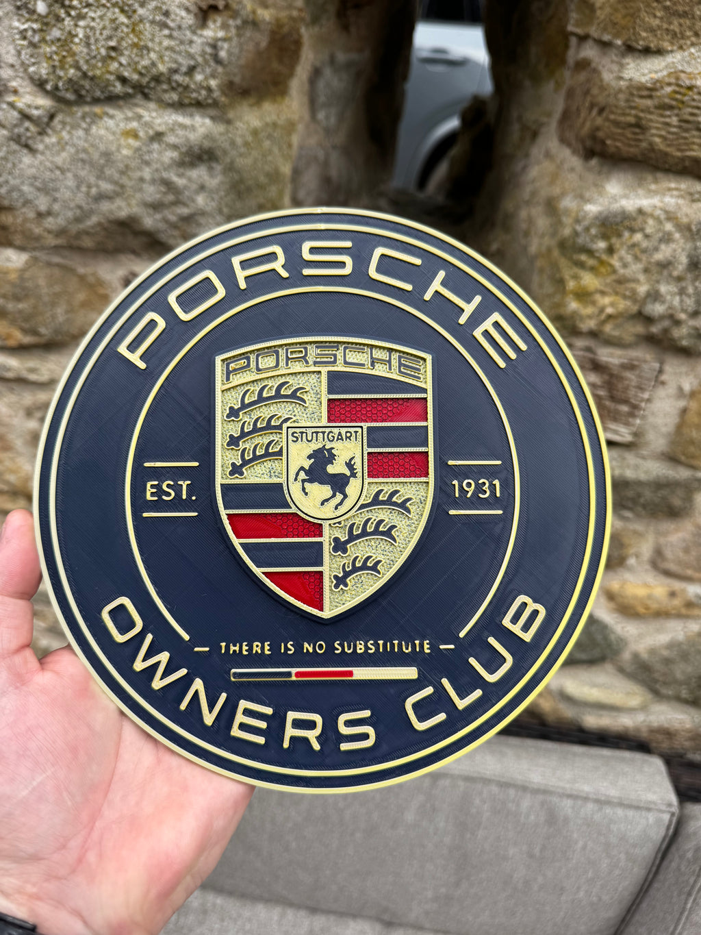 Porsche Owners Club 3D Layered Wall Plaque – Premium Garage
