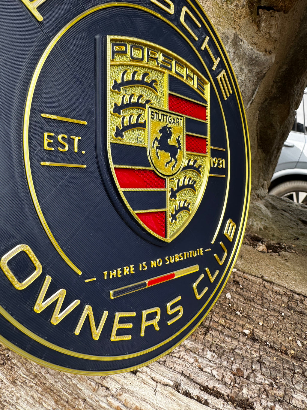 Porsche Owners Club 3D Layered Wall Plaque – Premium Garage