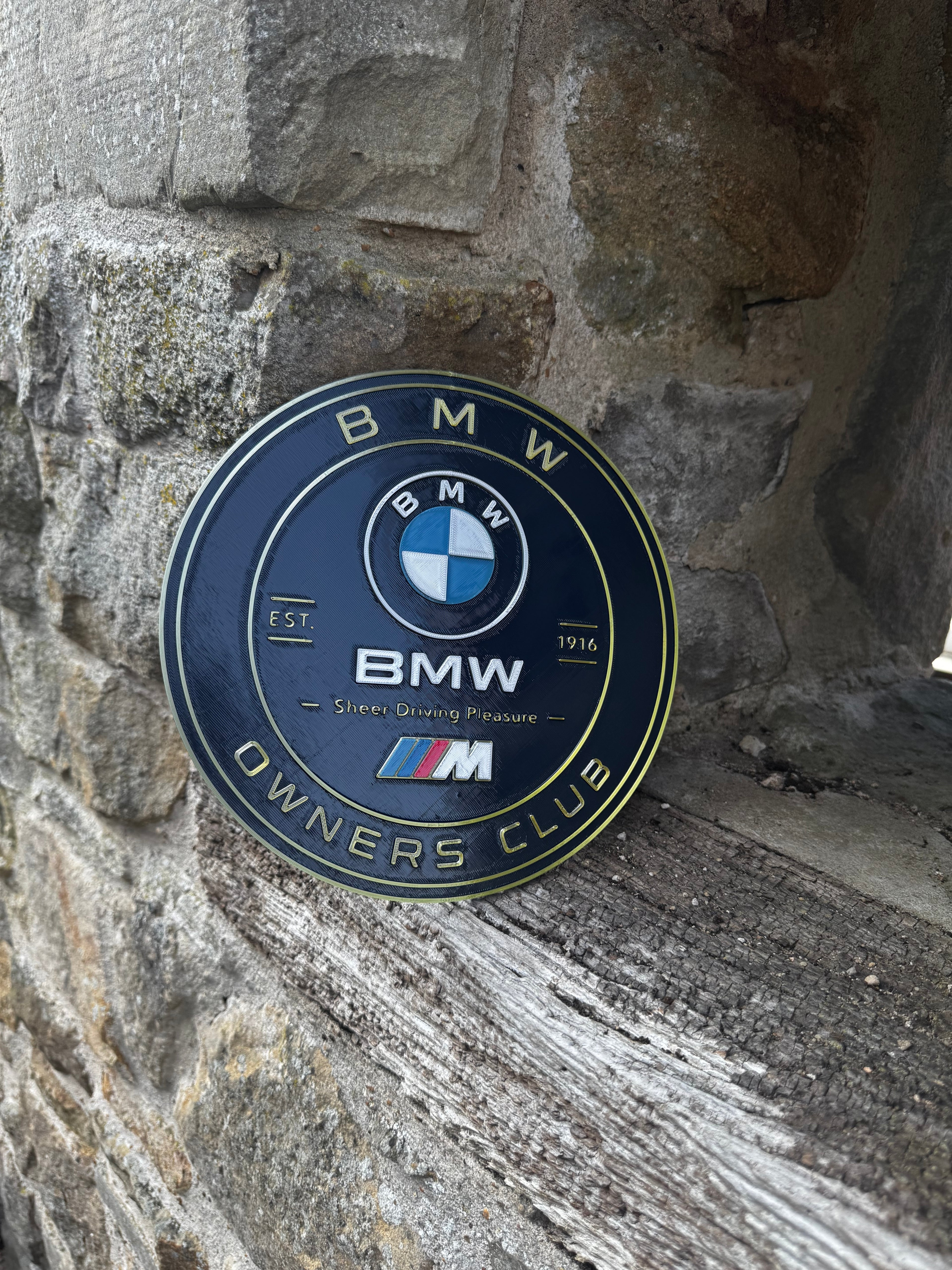 BMW M Owners Club 3D Wall Plaque