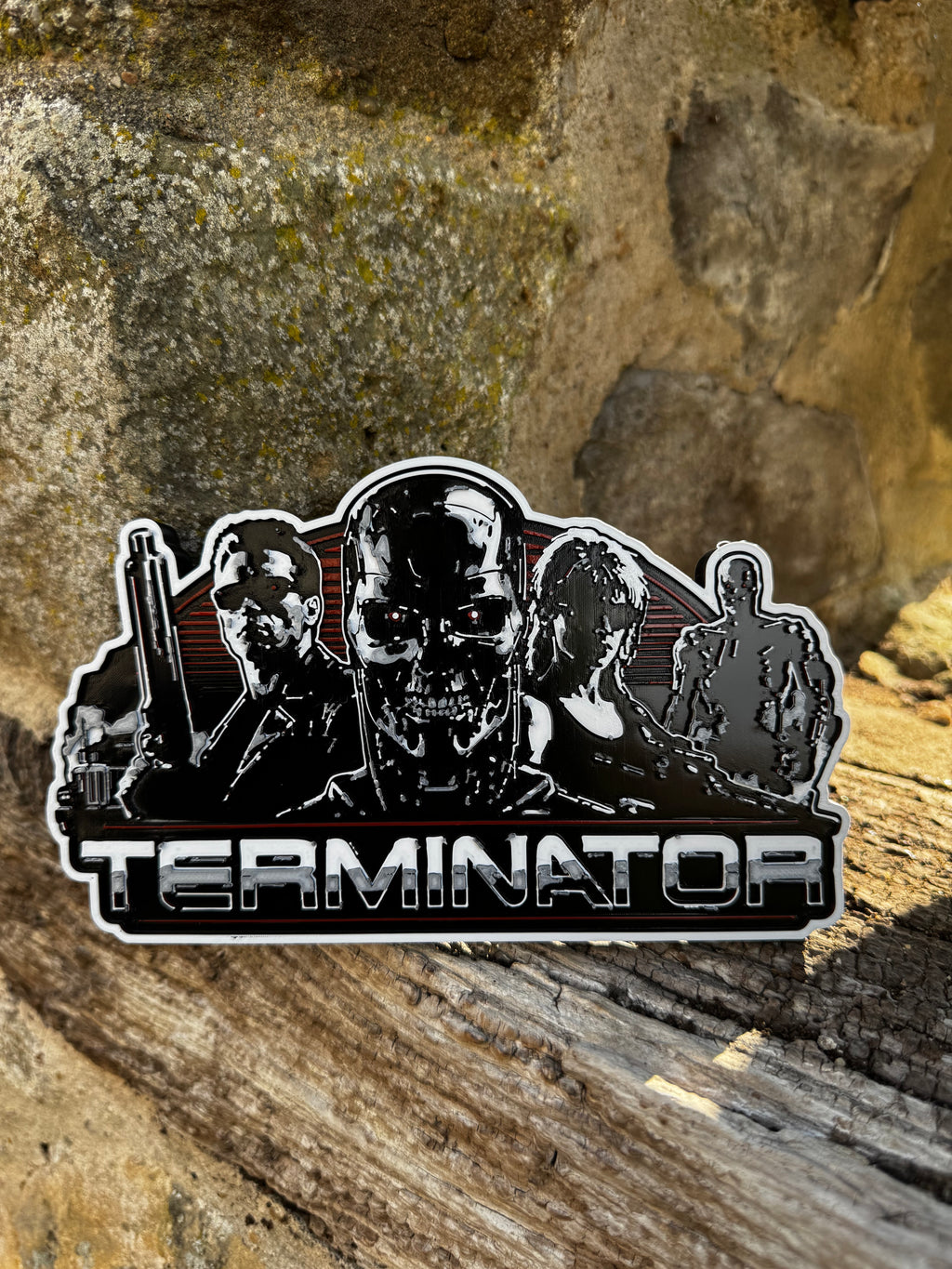 Terminator 3D Layered Wall Art Plaque | Premium 3D Printed Sci-Fi Movie Display