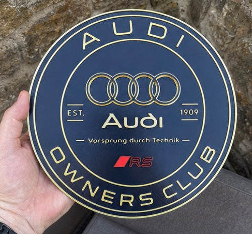 Audi RS Owners Club 3D Wall Plaque