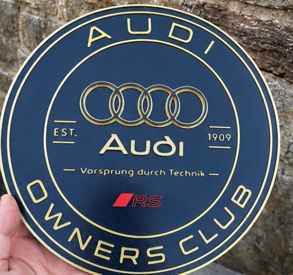 Audi RS Owners Club 3D Wall Plaque