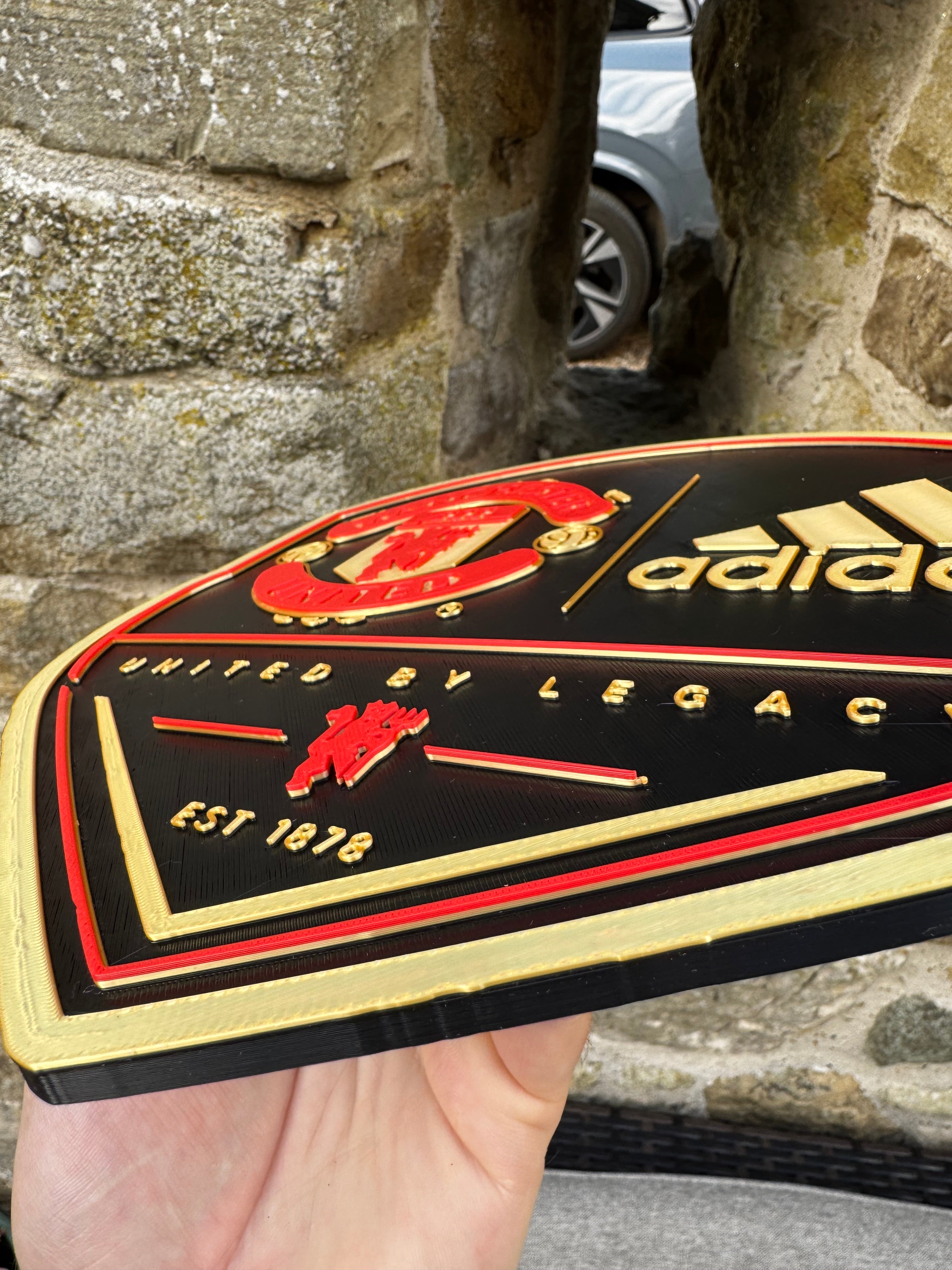 Manchester United × adidas “United By Legacy” 3D Wall Plaque