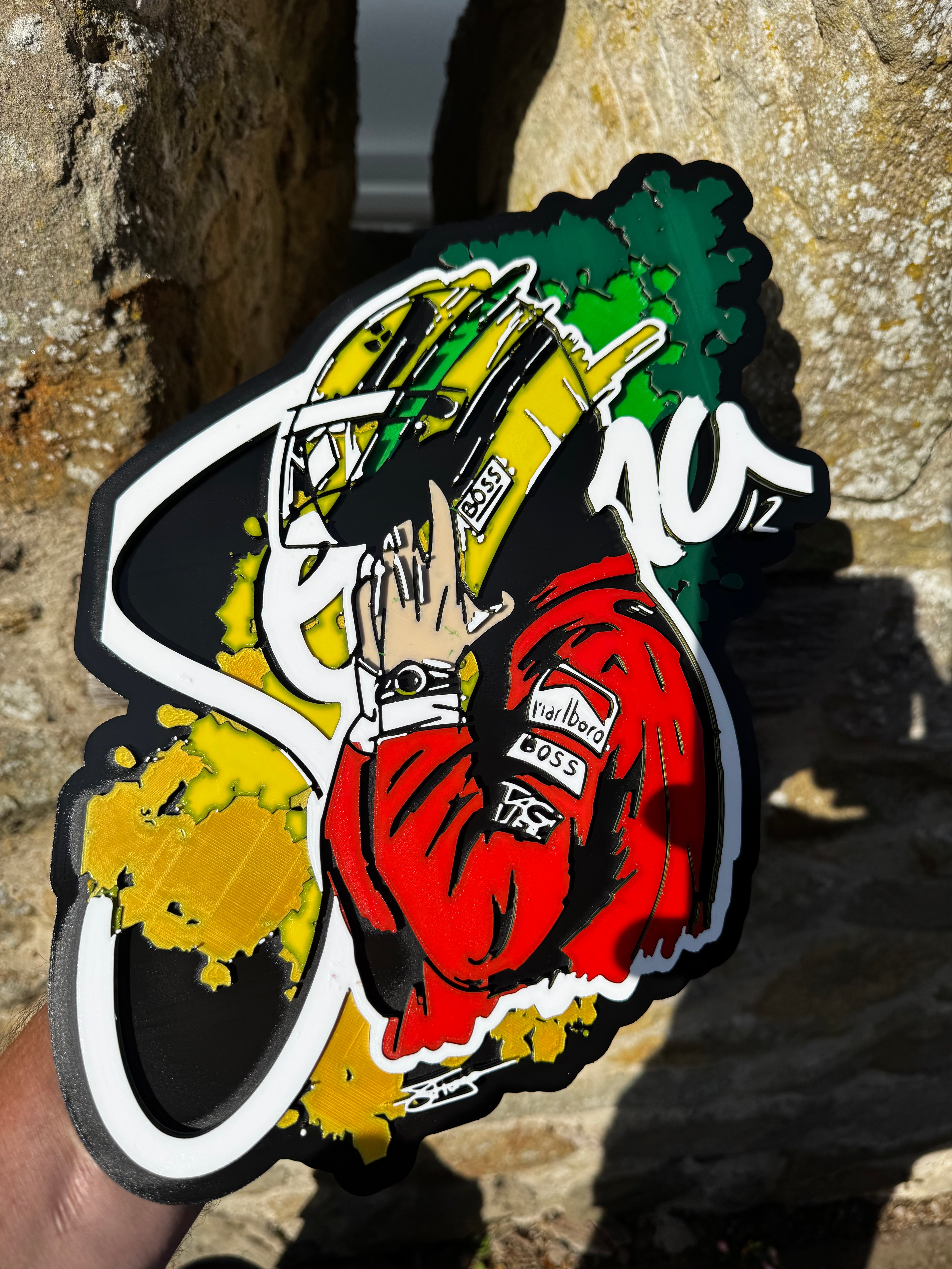 Limited Edition Ayrton Senna 3D Wall Plaque – 40cm
