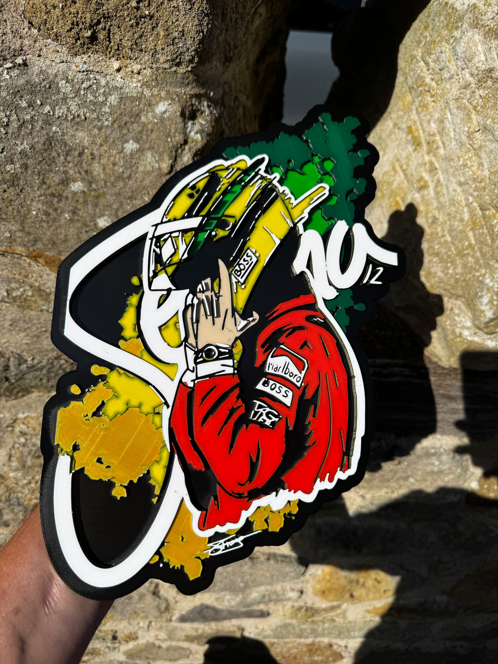 Limited Edition Ayrton Senna 3D Wall Plaque – 40cm