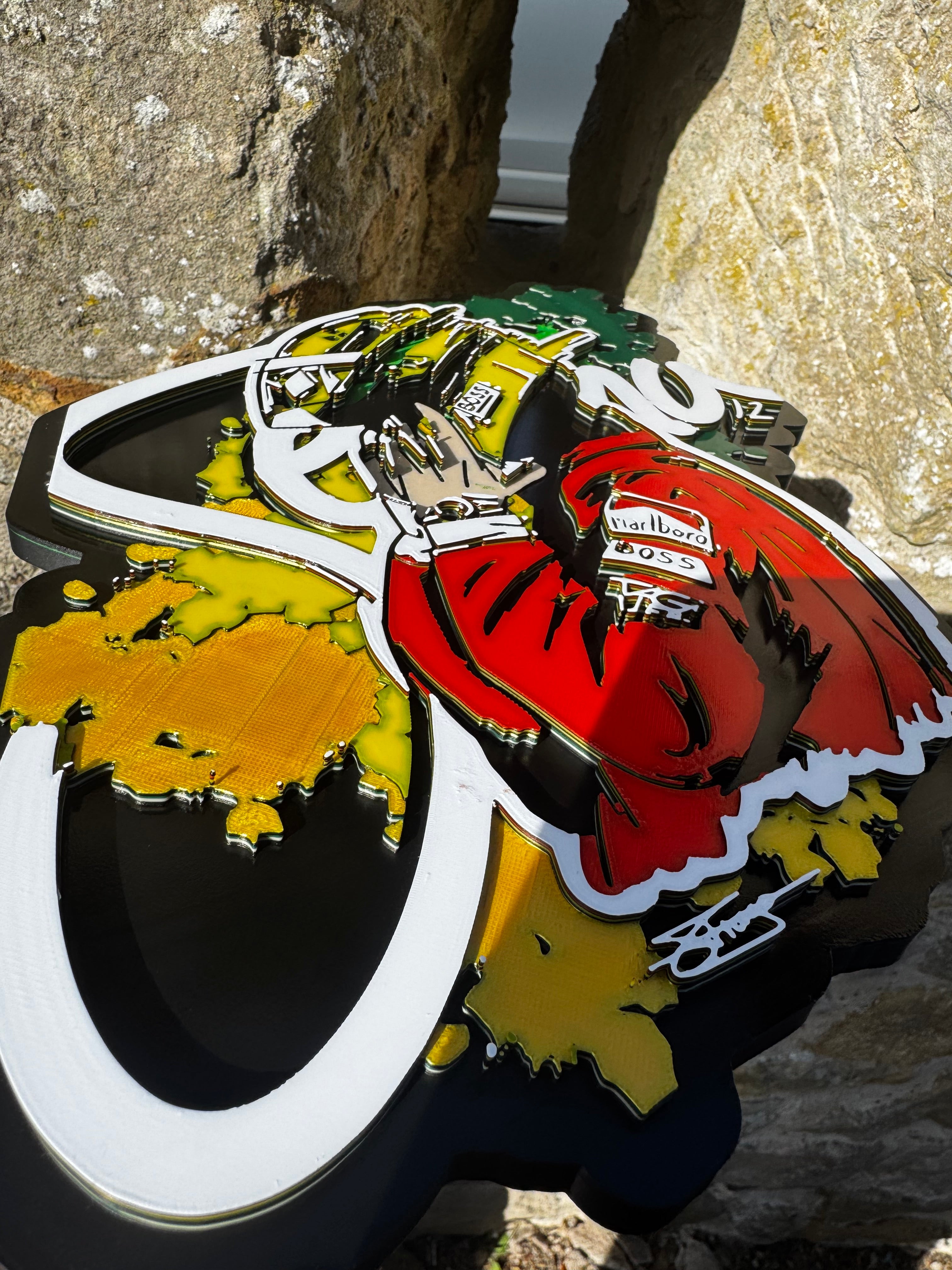 Limited Edition Ayrton Senna 3D Wall Plaque – 40cm