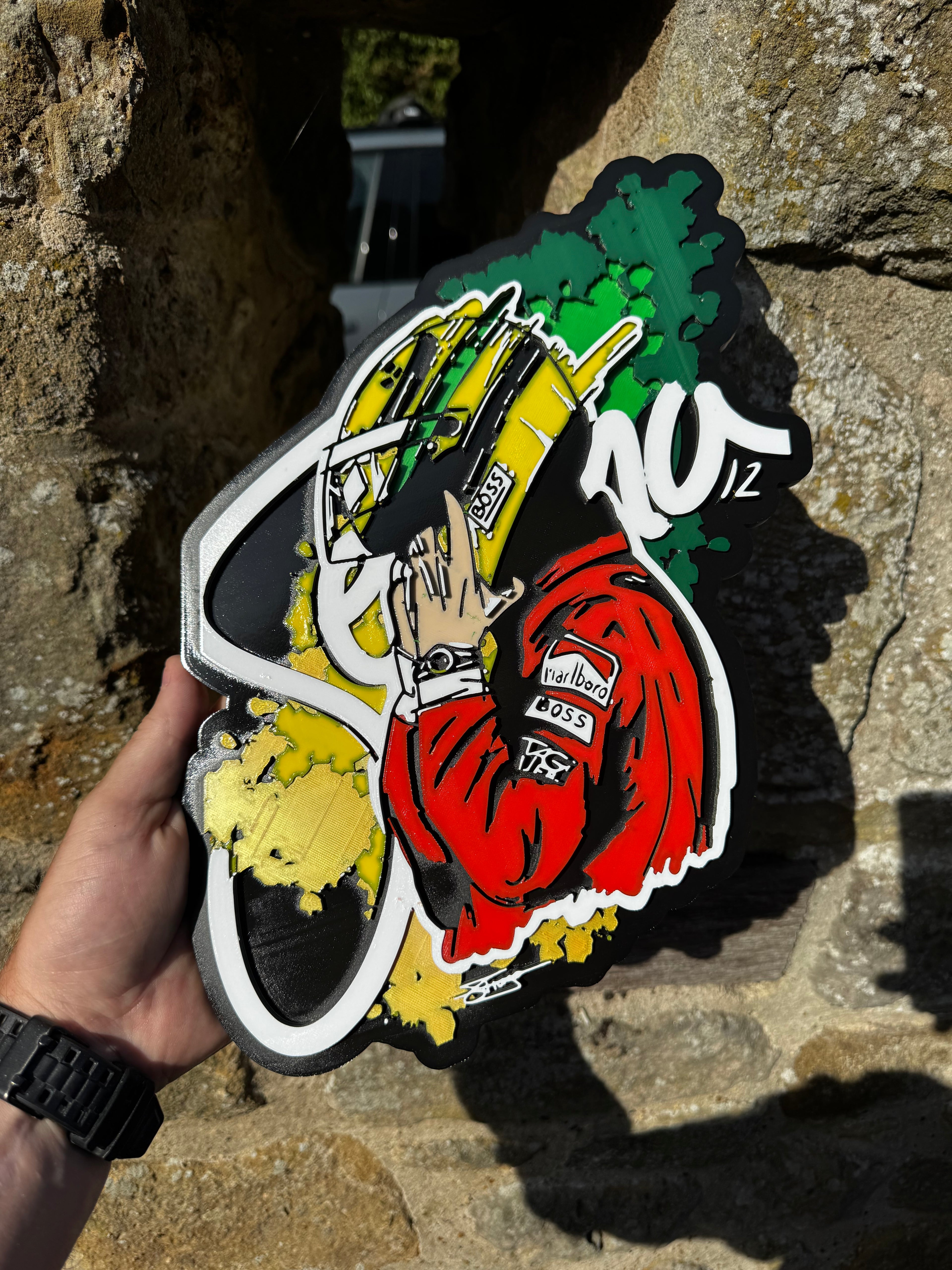Limited Edition Ayrton Senna 3D Wall Plaque – 40cm