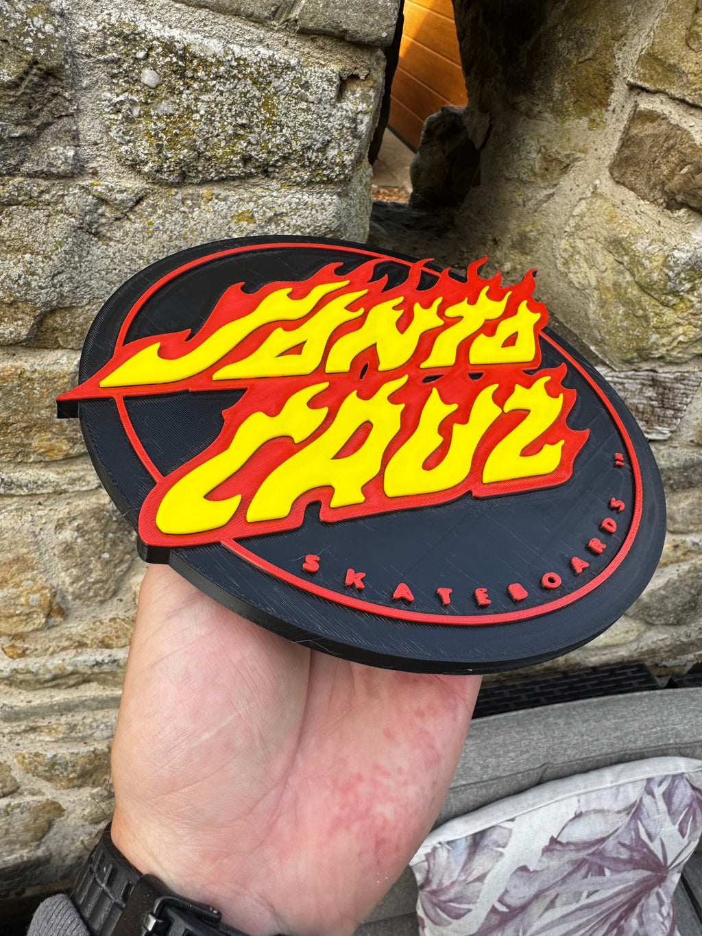 Santa Cruz Skateboards – Flame Logo 3D Wall Sign
