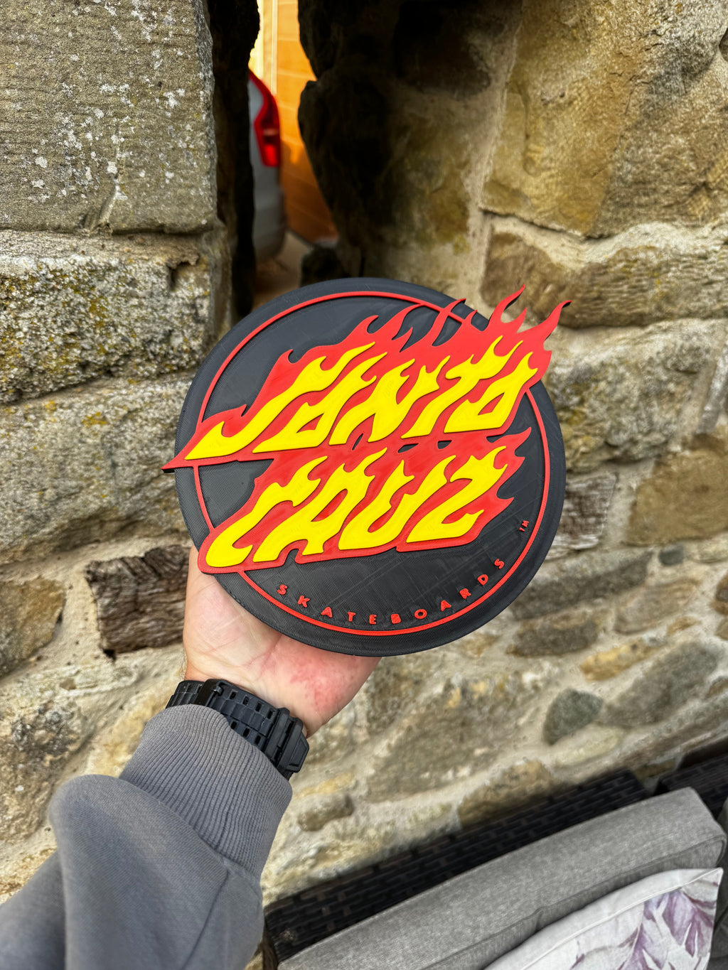 Santa Cruz Skateboards – Flame Logo 3D Wall Sign