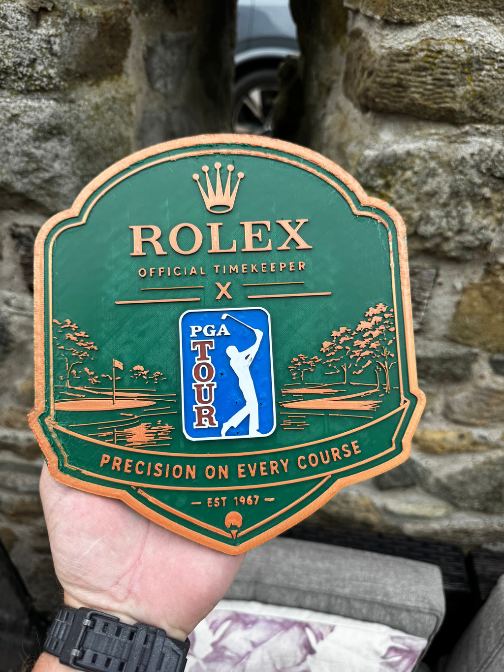 Rolex × PGA Tour – 3D Golf Wall Plaque