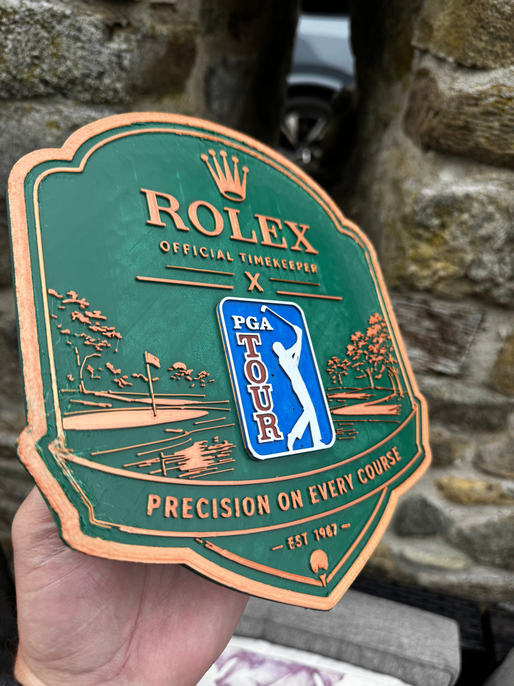 Rolex × PGA Tour – 3D Golf Wall Plaque