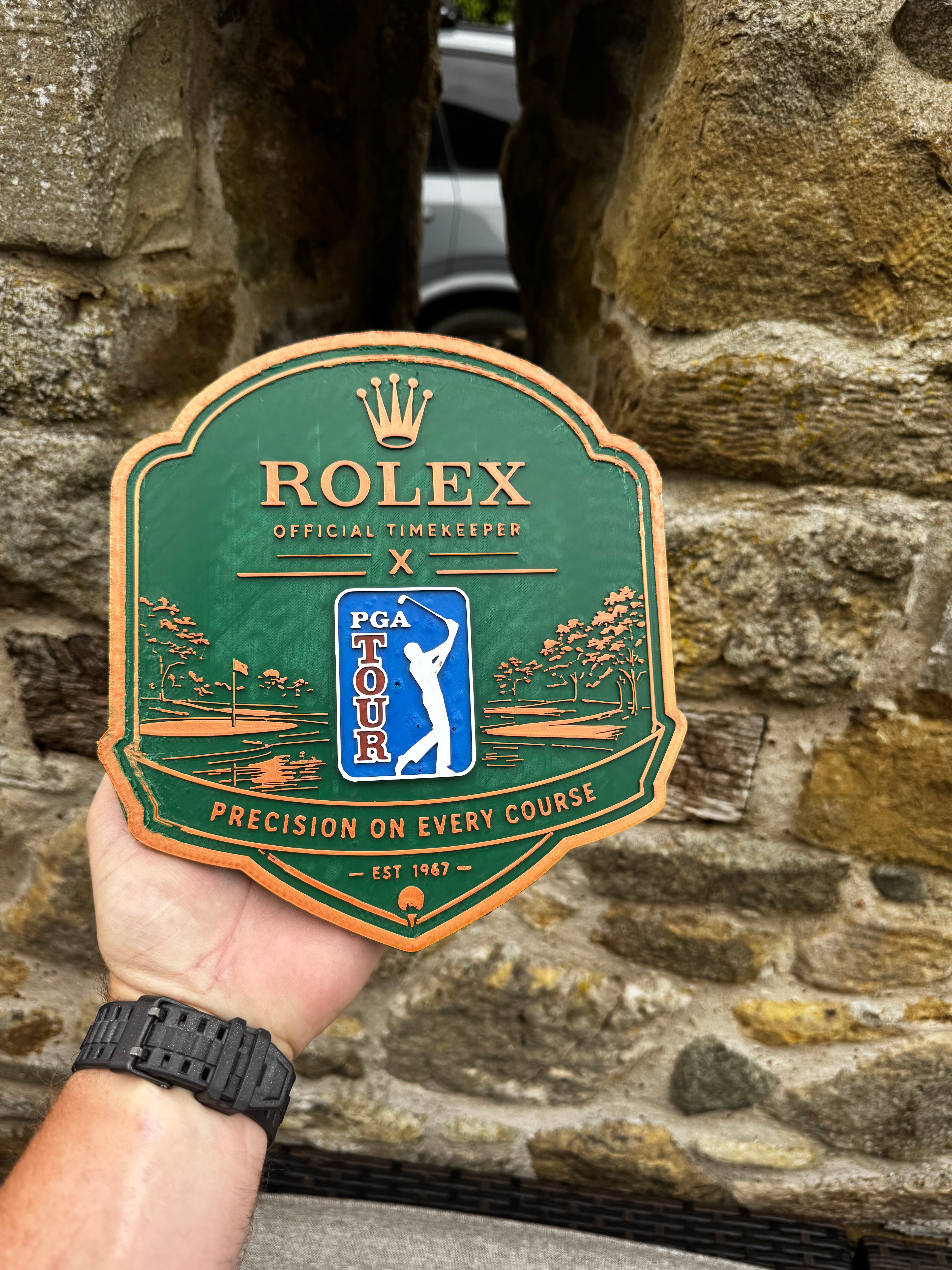 Rolex × PGA Tour – 3D Golf Wall Plaque