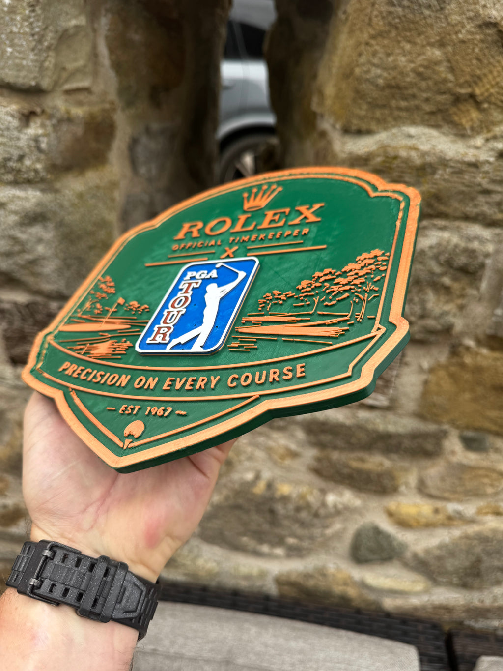 Rolex × PGA Tour – 3D Golf Wall Plaque