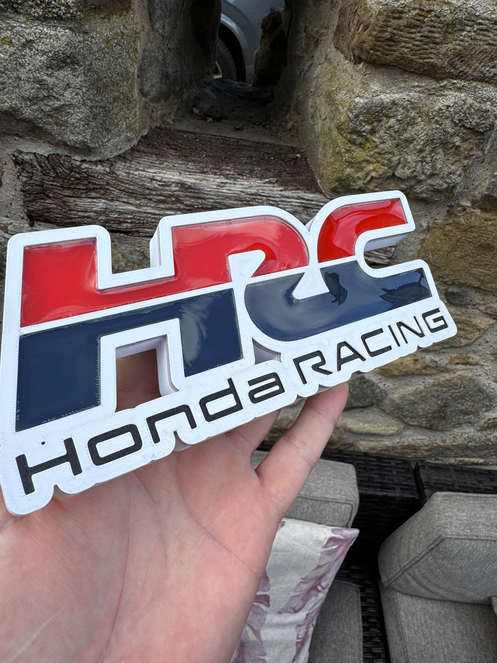 HRC Honda Racing 3D Logo Wall Plaque