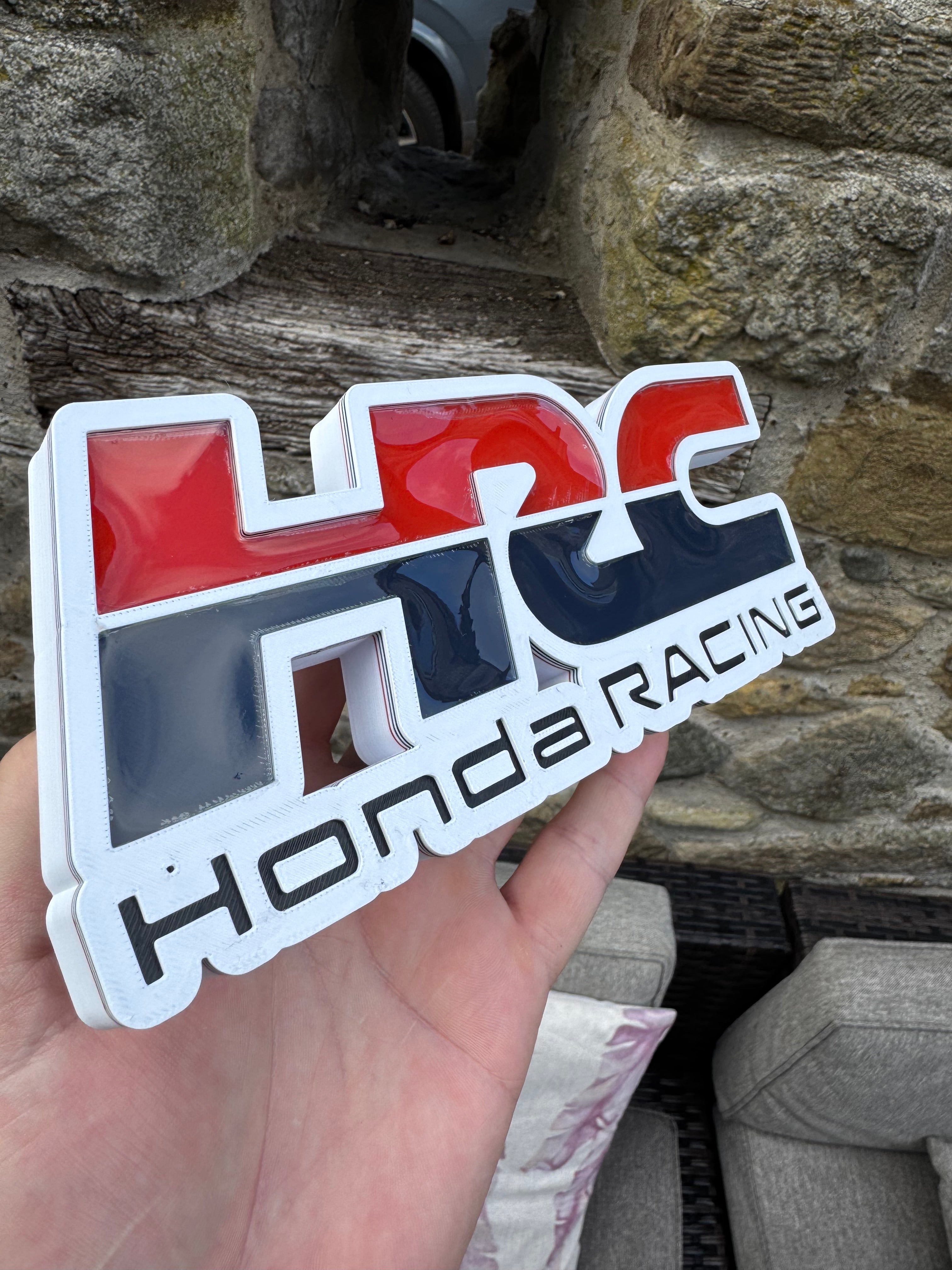 HRC Honda Racing 3D Logo Wall Plaque