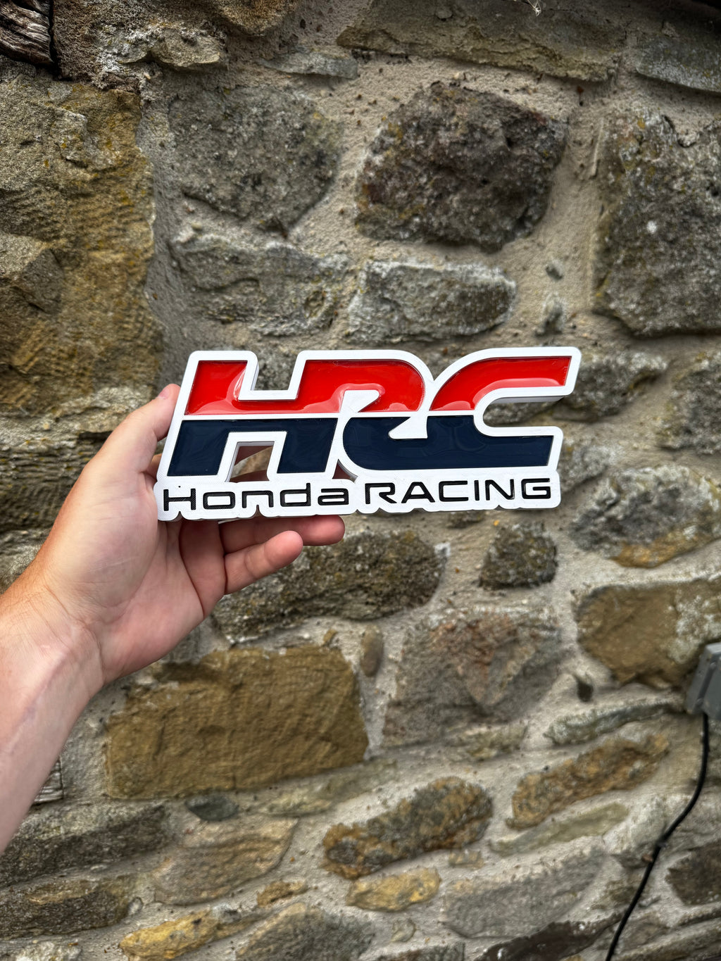 HRC Honda Racing 3D Logo Wall Plaque