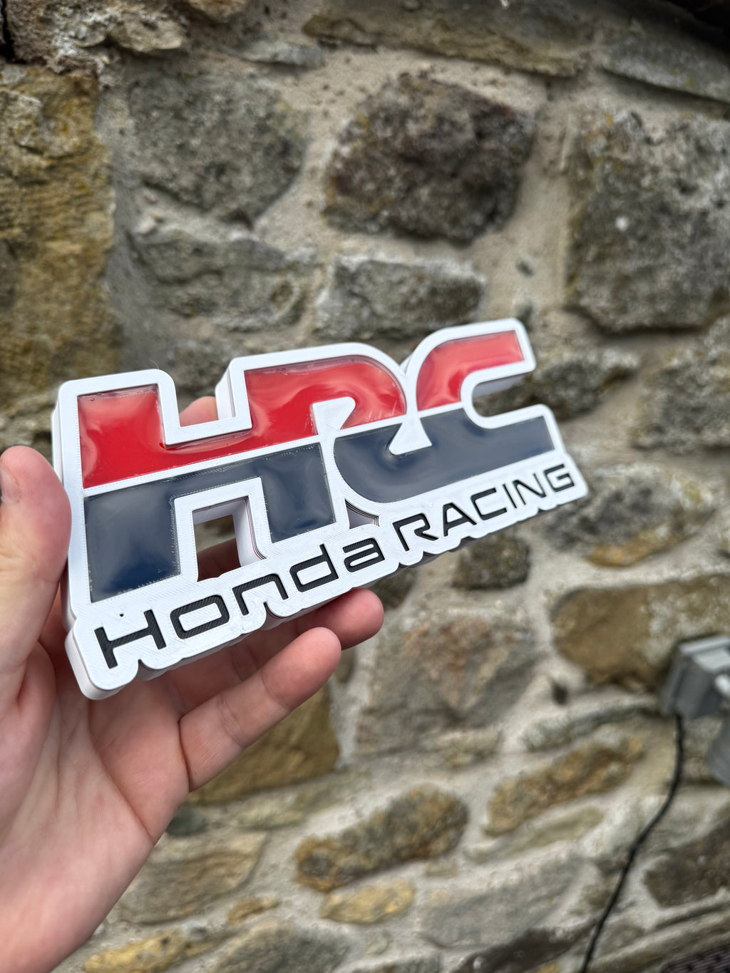 HRC Honda Racing 3D Logo Wall Plaque