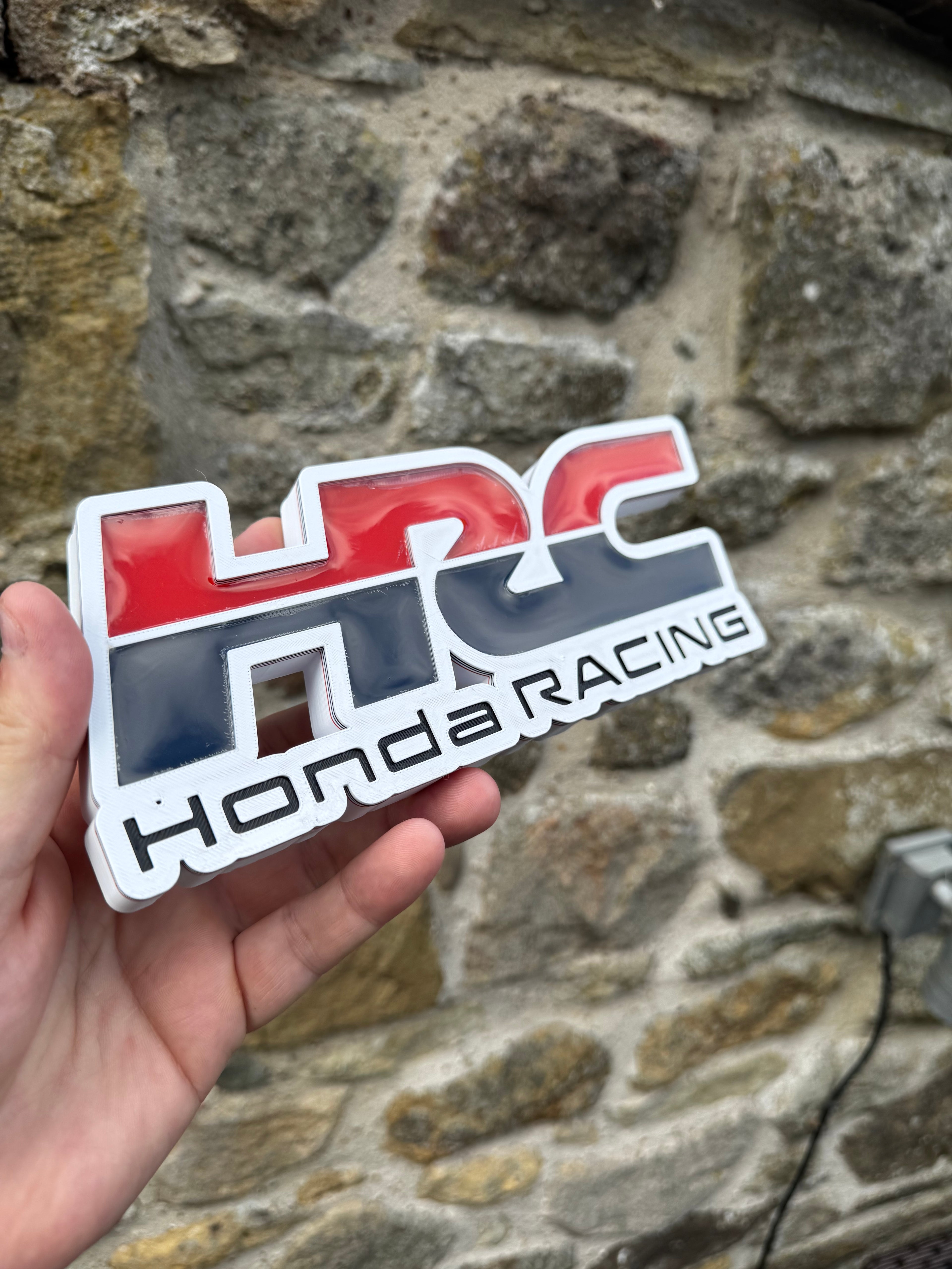 HRC Honda Racing 3D Logo Wall Plaque