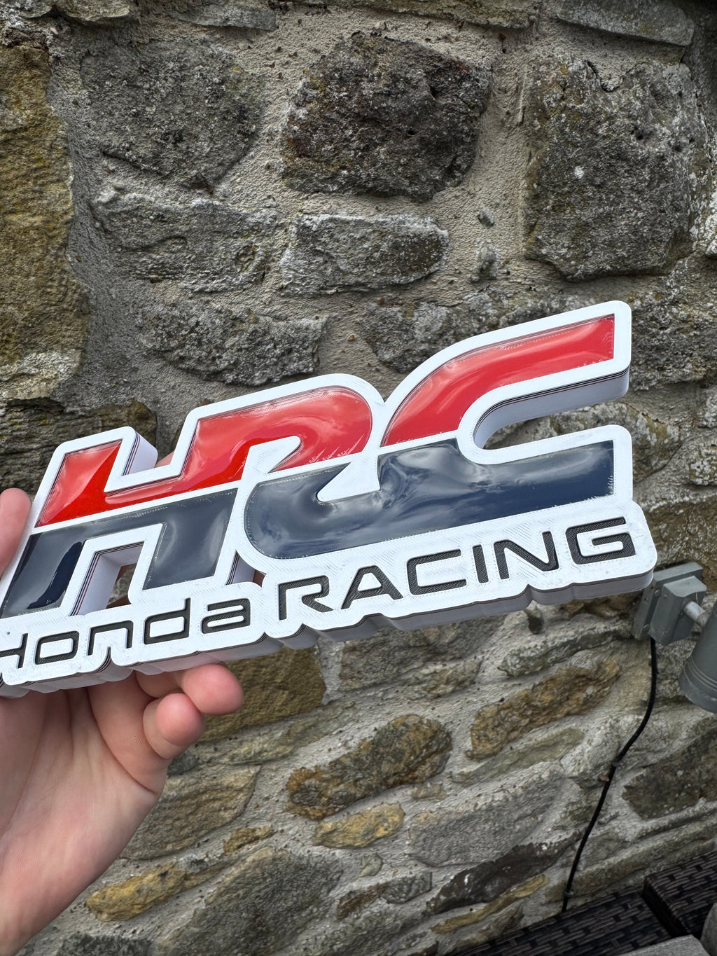 HRC Honda Racing 3D Logo Wall Plaque