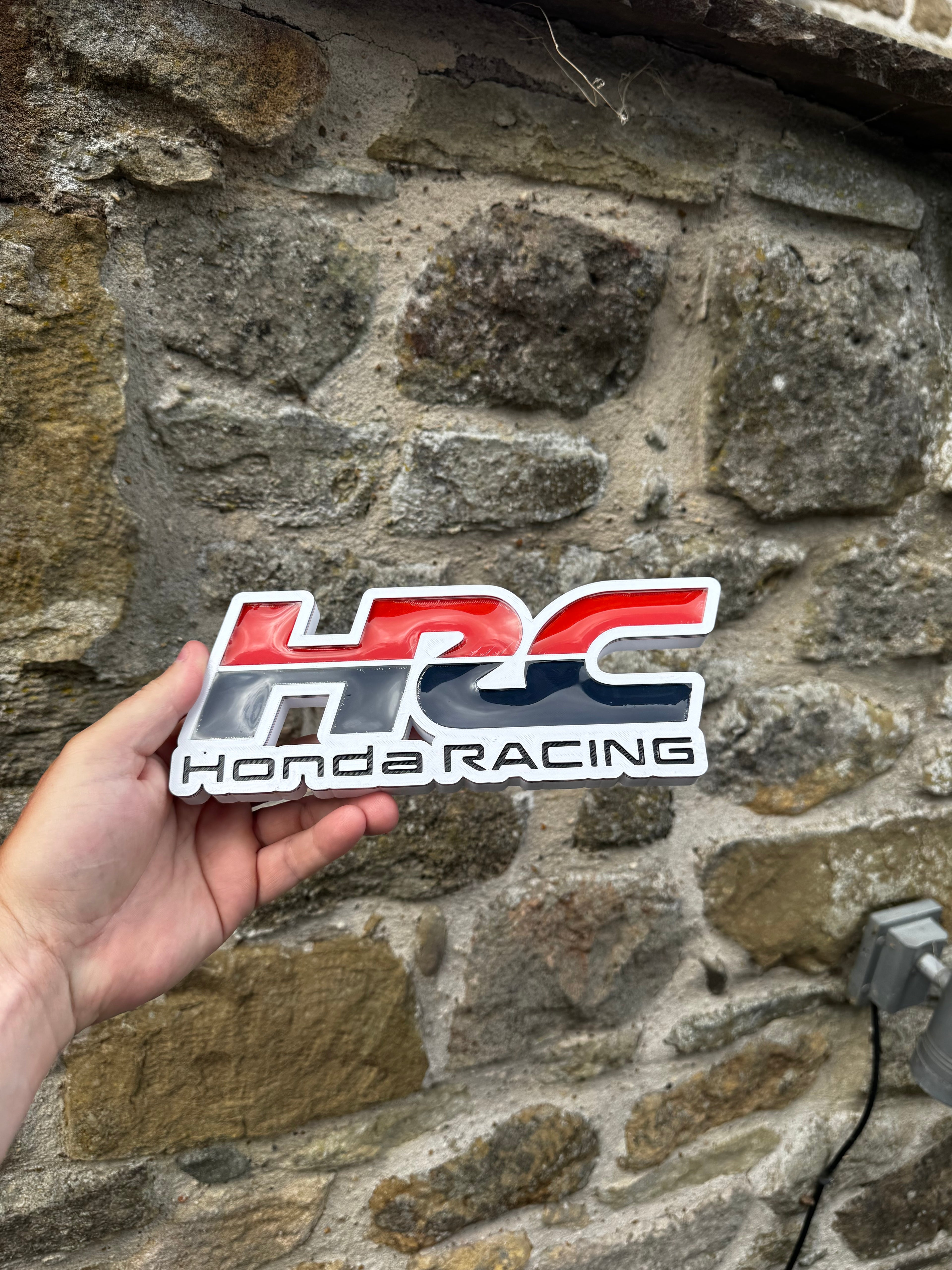 HRC Honda Racing 3D Logo Wall Plaque