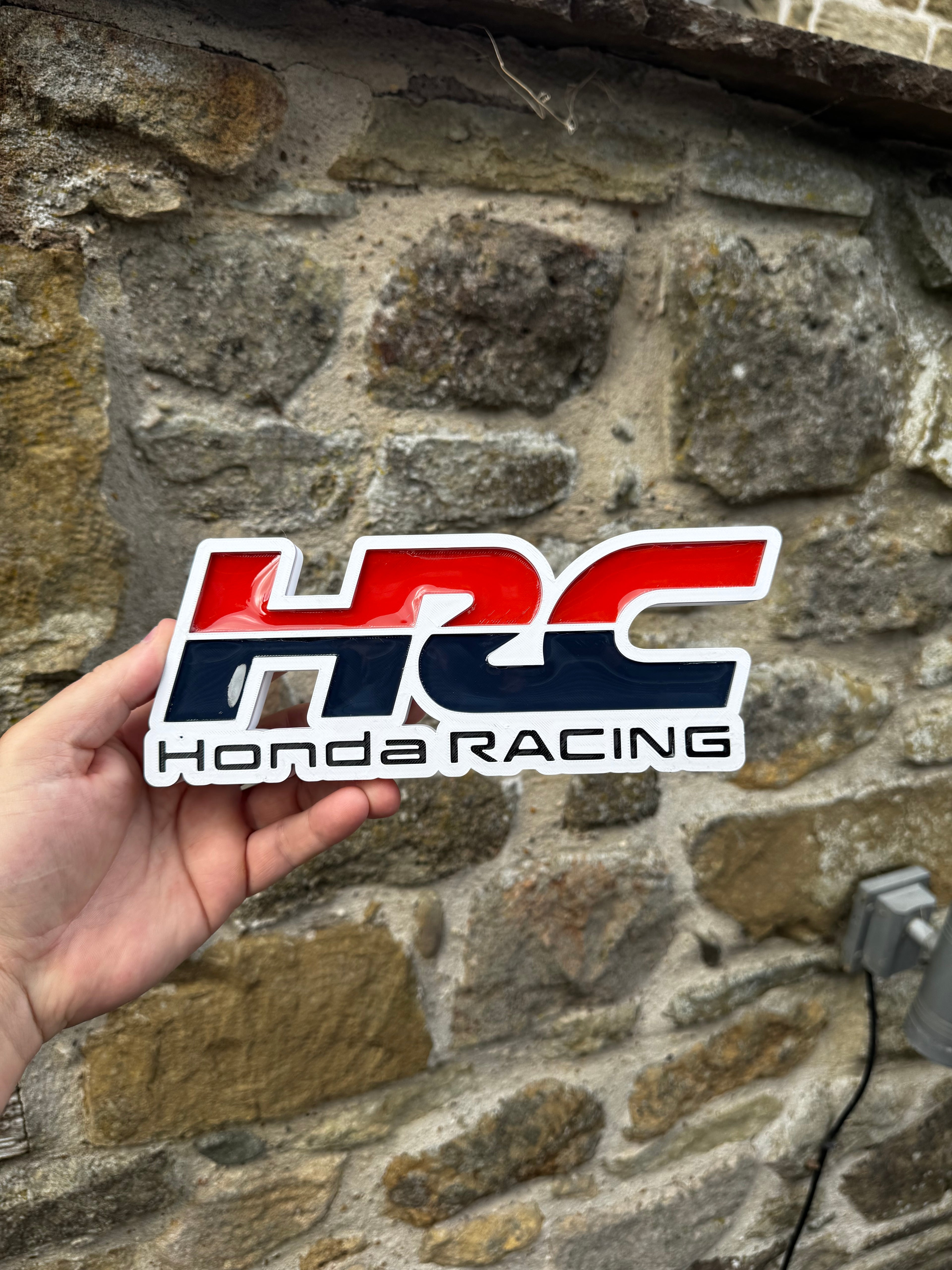 HRC Honda Racing 3D Logo Wall Plaque