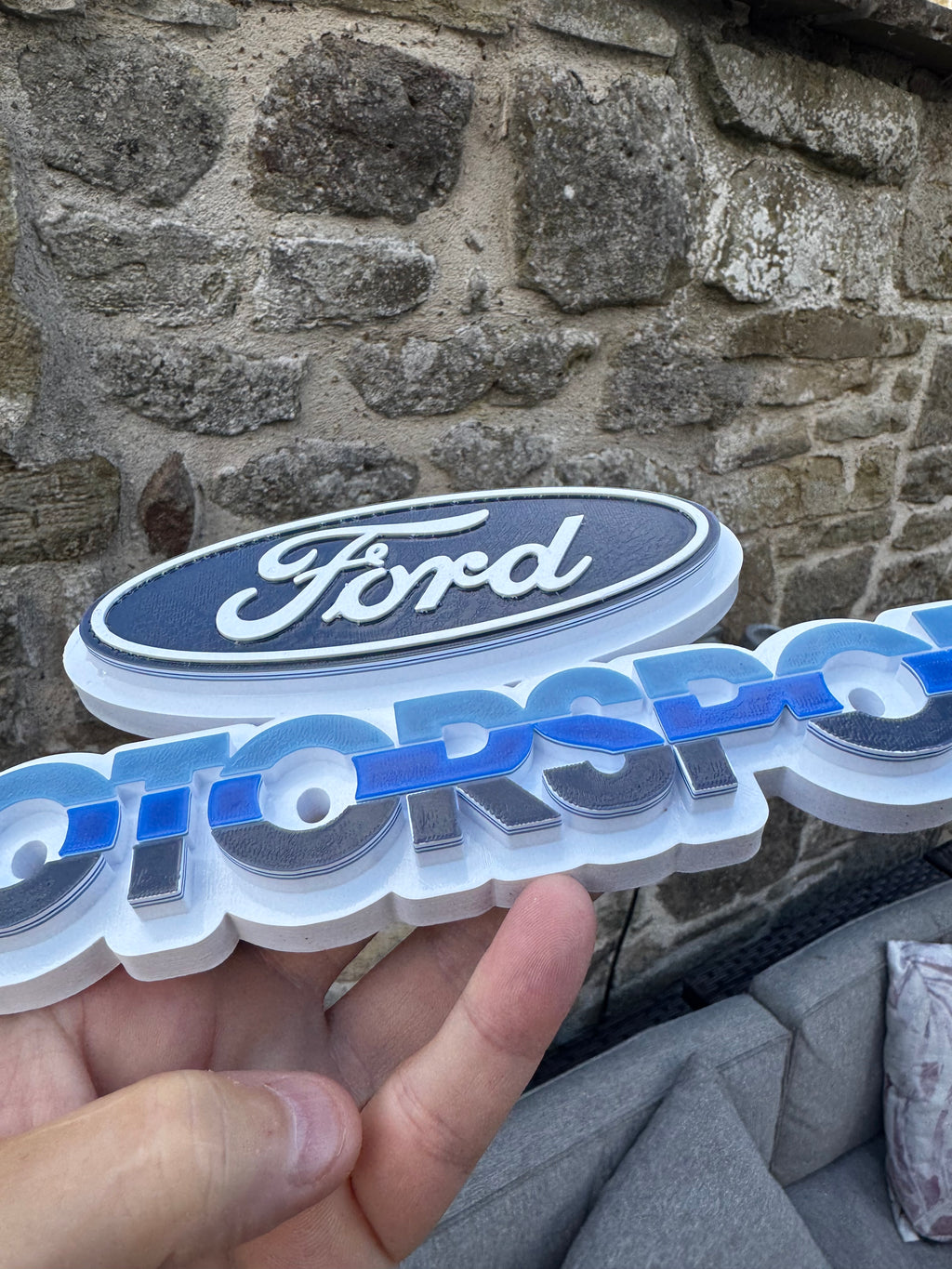 Ford Motorsport 3D Printed Display Plaque