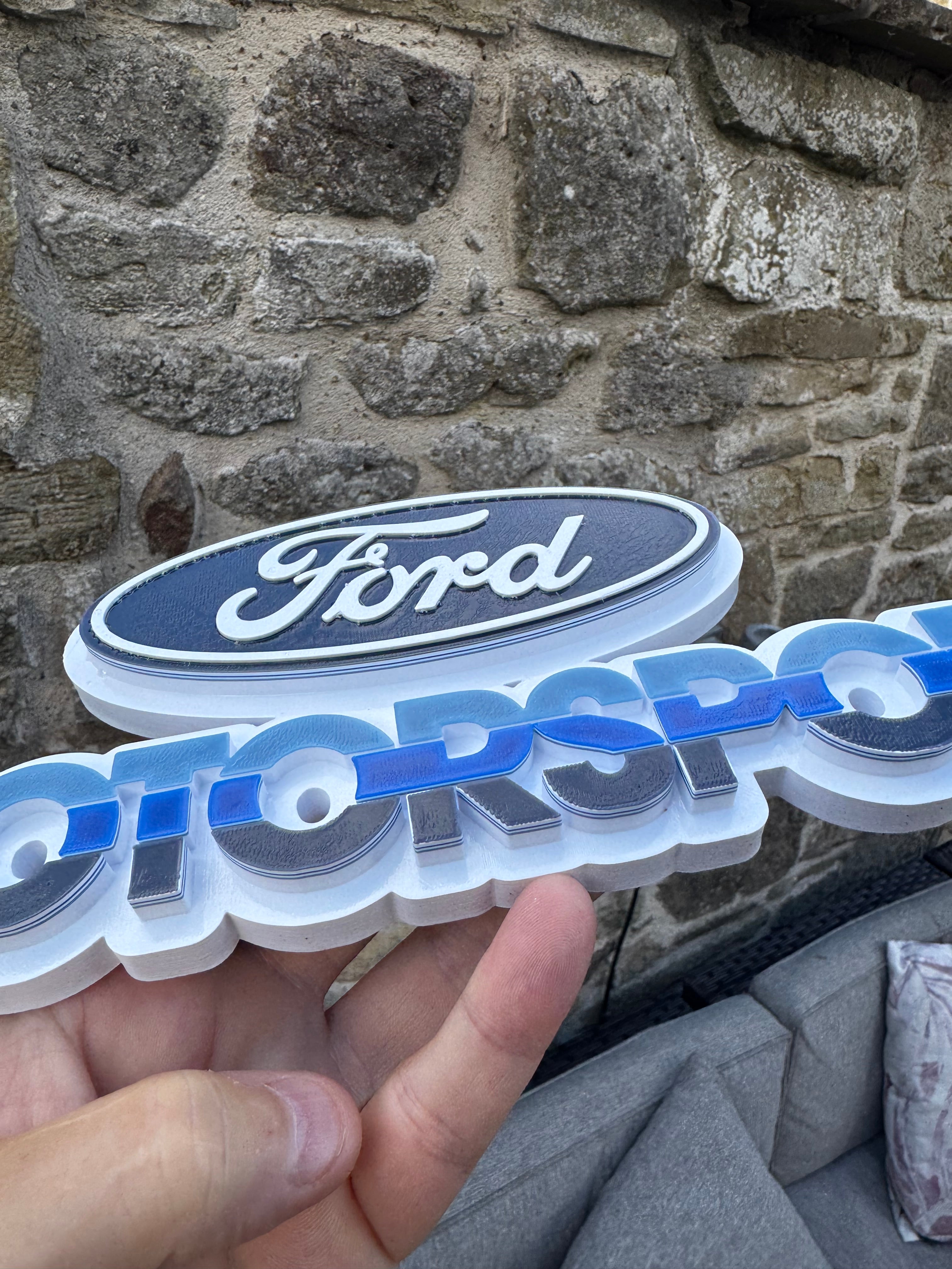 Ford Motorsport 3D Printed Display Plaque