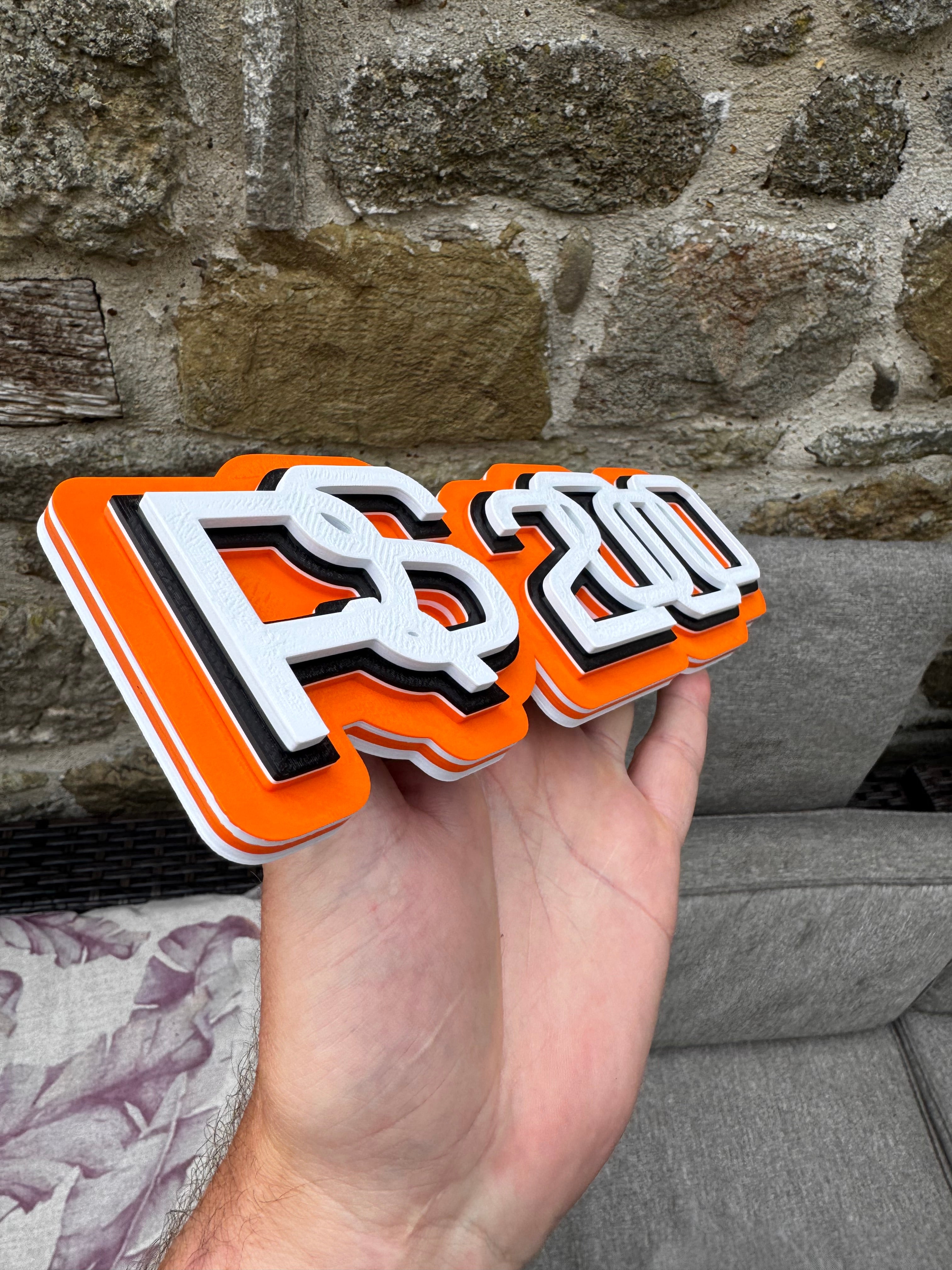 Ford RS200 3D Printed Display Plaque