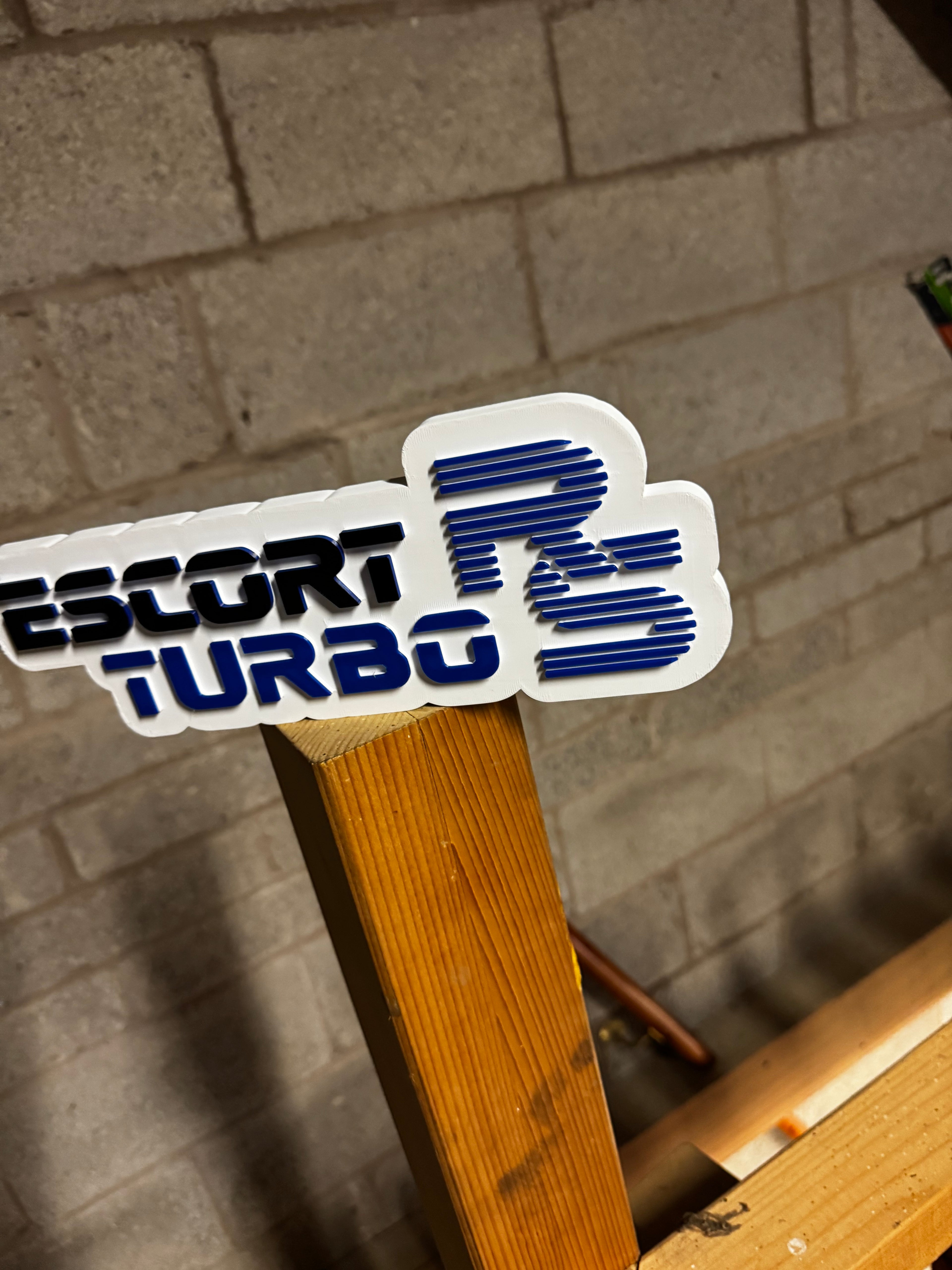 Ford Escort RS Turbo 3D Wall Plaque
