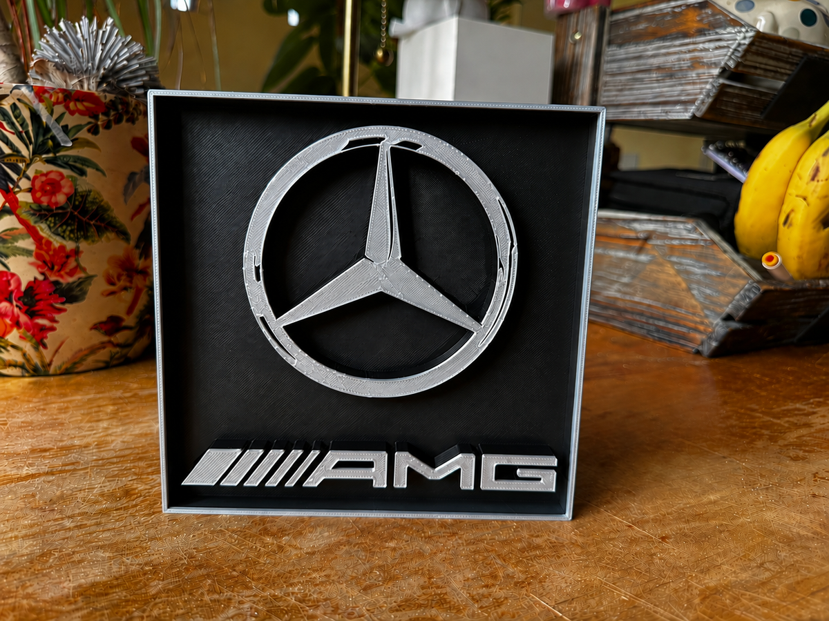 Mercedes AMG 3D Printed Display Plaque – Multiple Colour Options