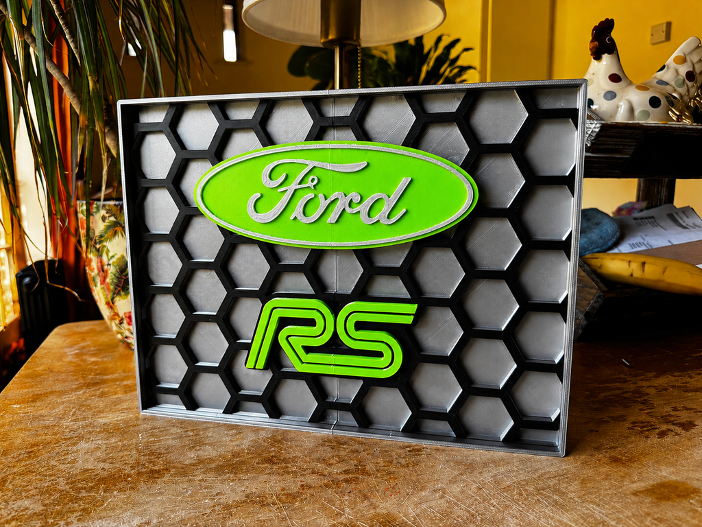 Ford RS Honeycomb 3D Wall Plaque – Multiple Colours 50cm