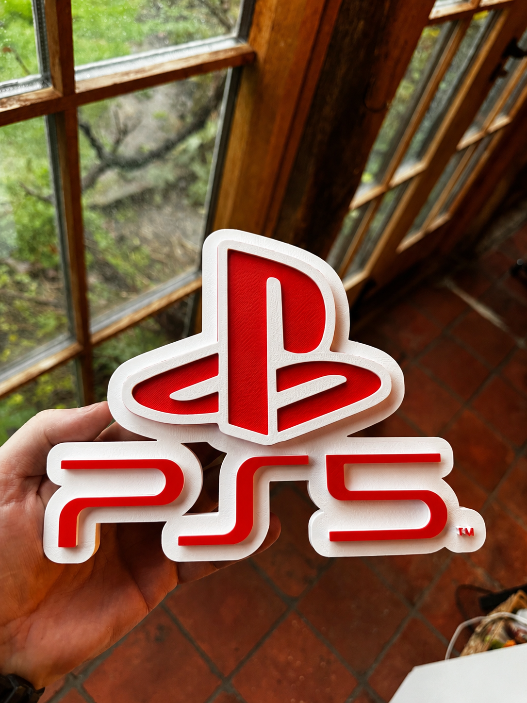 PlayStation PS5 3D Printed Logo Display Sign – Gaming Wall & Shelf Plaque