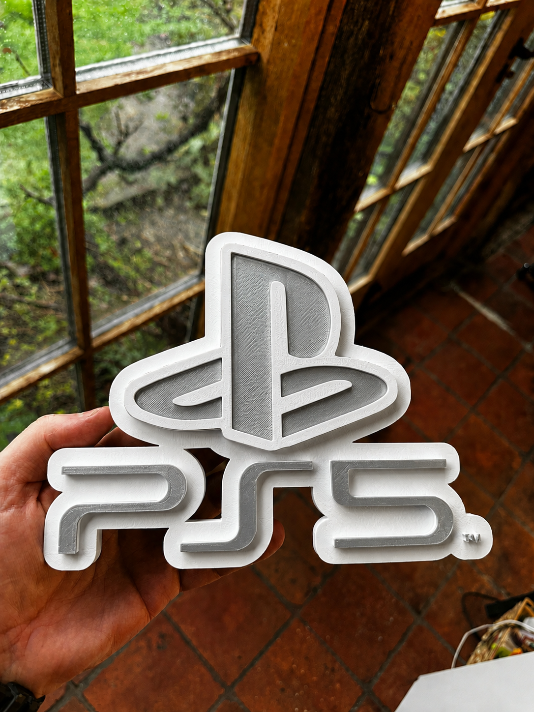 PlayStation PS5 3D Printed Logo Display Sign – Gaming Wall & Shelf Plaque