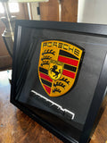 Porsche Crest 3D Framed Display 25cm x 25cm